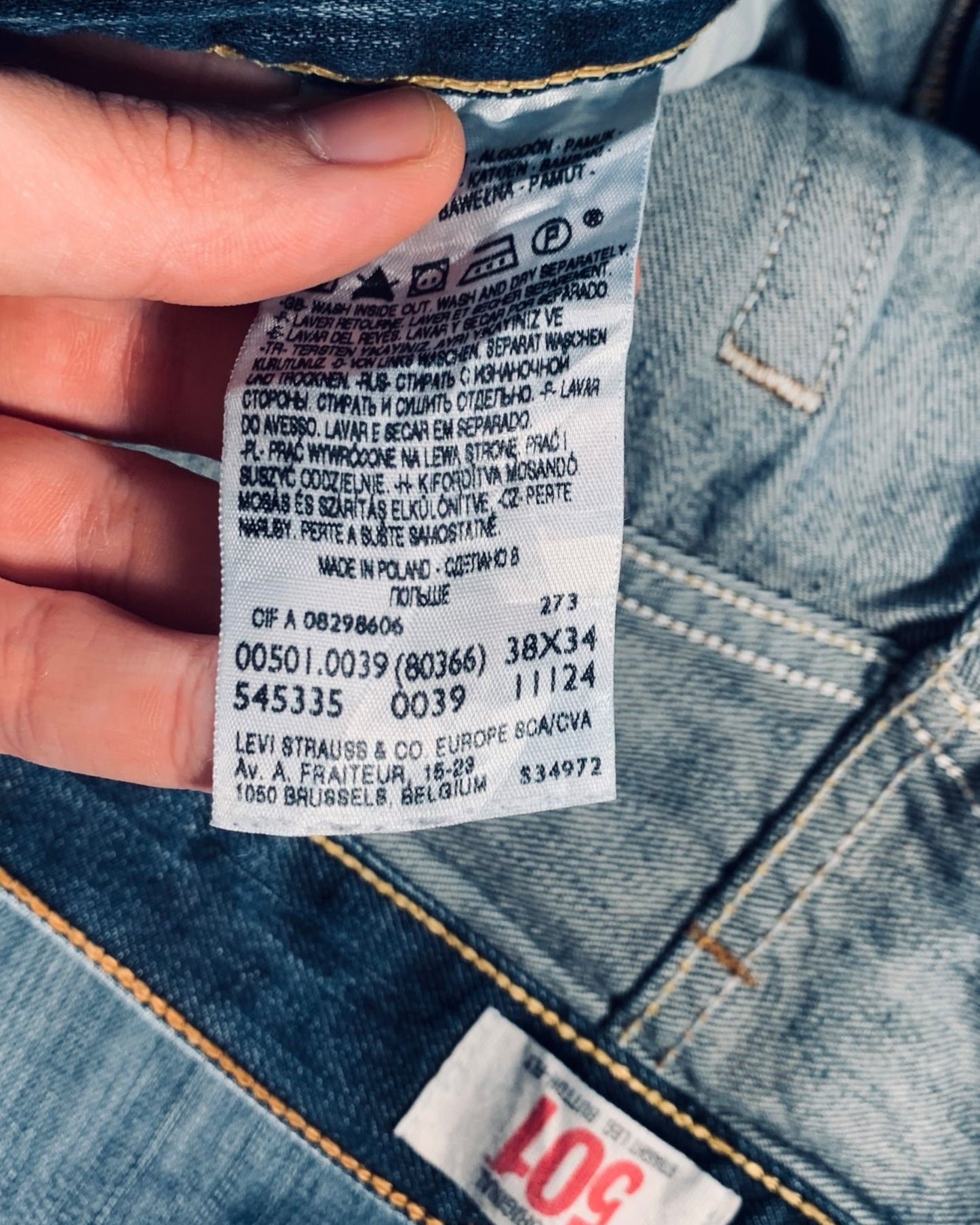 Jean Levi's 501 W38 L34 ( XL / US 38 / FR 48 )