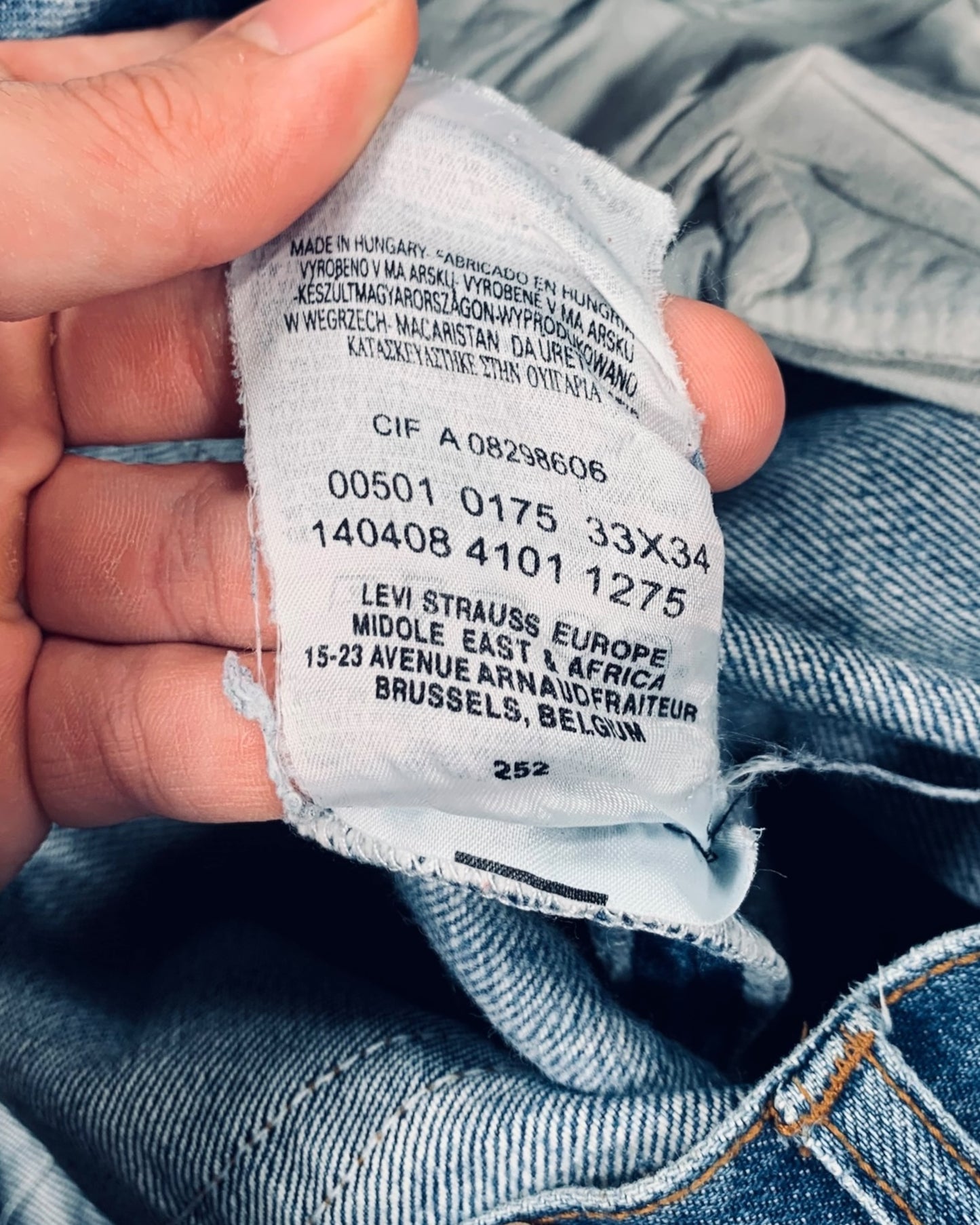 Jean Levi's 501 W33 L34 ( M / US 33 / FR 42 )
