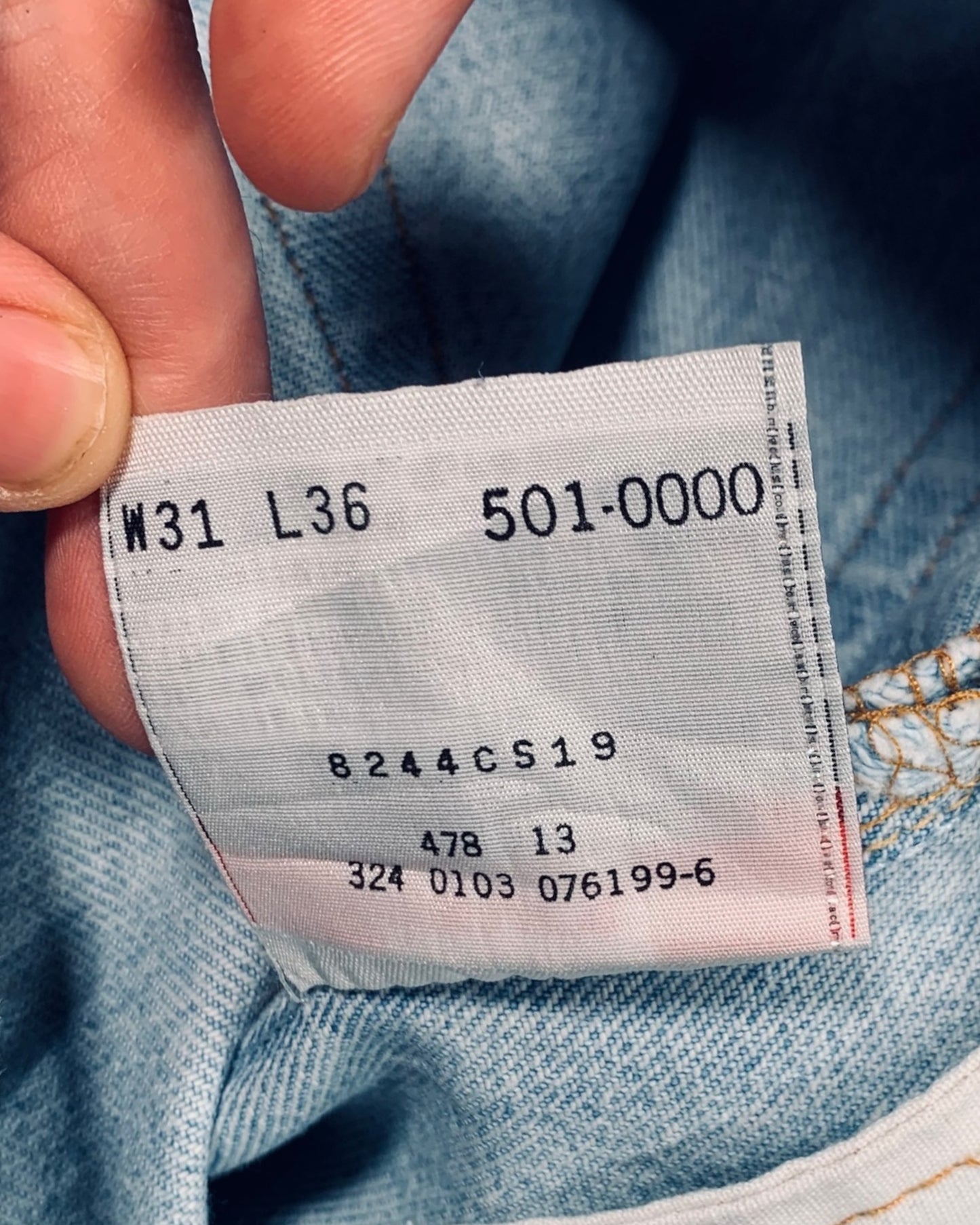 Jean Levi's 501 XX W31 L36 ( S / US 31 / FR 38-40 )