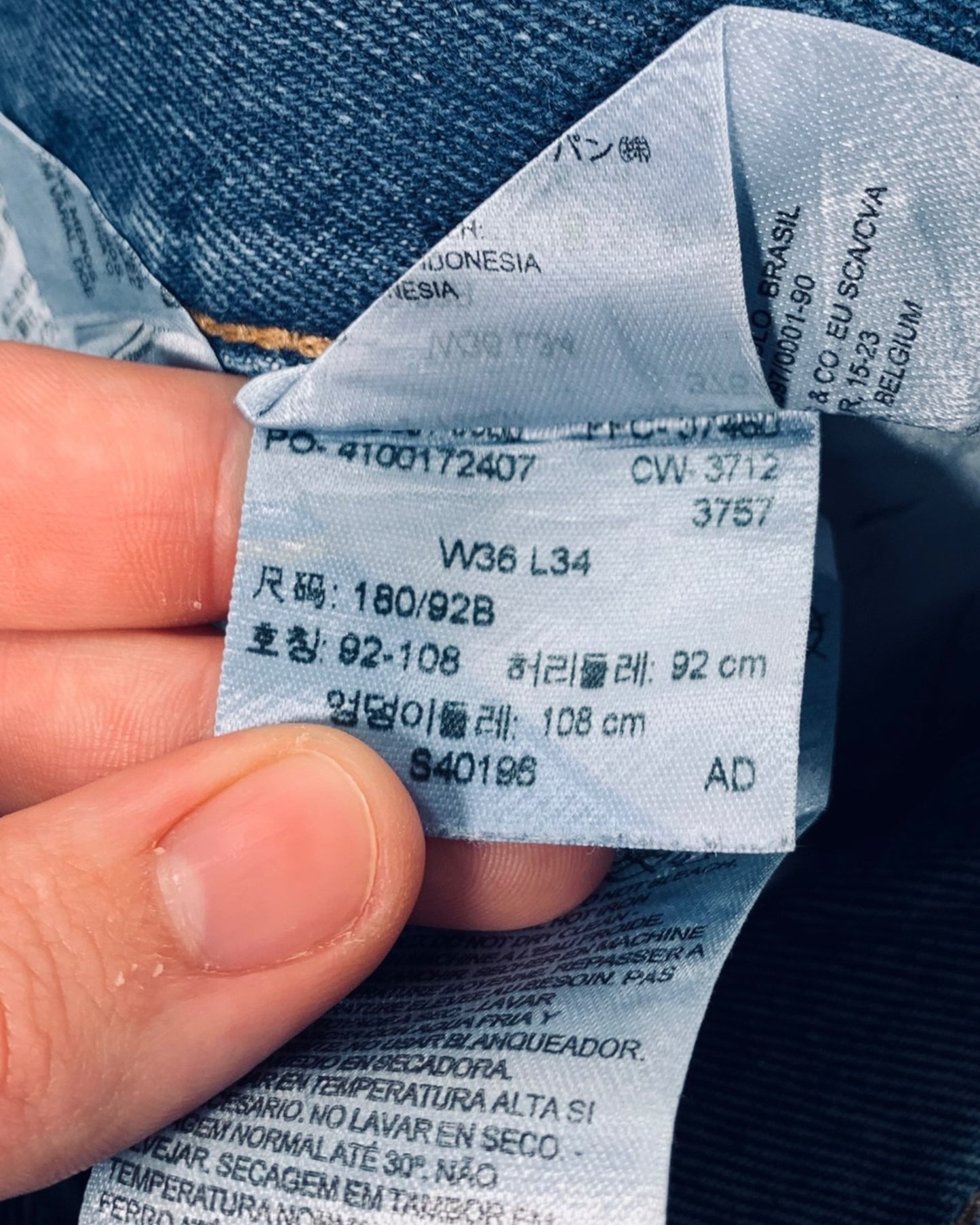 Jean Levi's 501 W36 L34 ( L / US 36 / FR 44-46 )