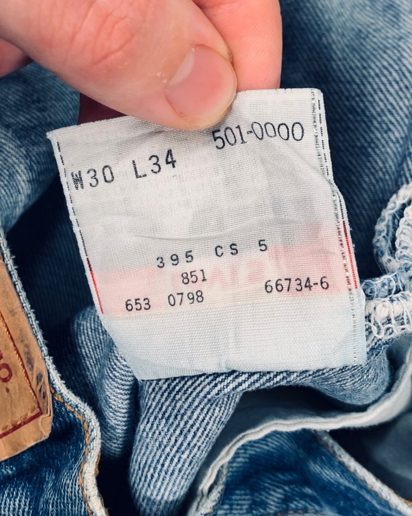 Jean Levi's 501 XX W30 L34 ( S / US 30 / FR 38 )