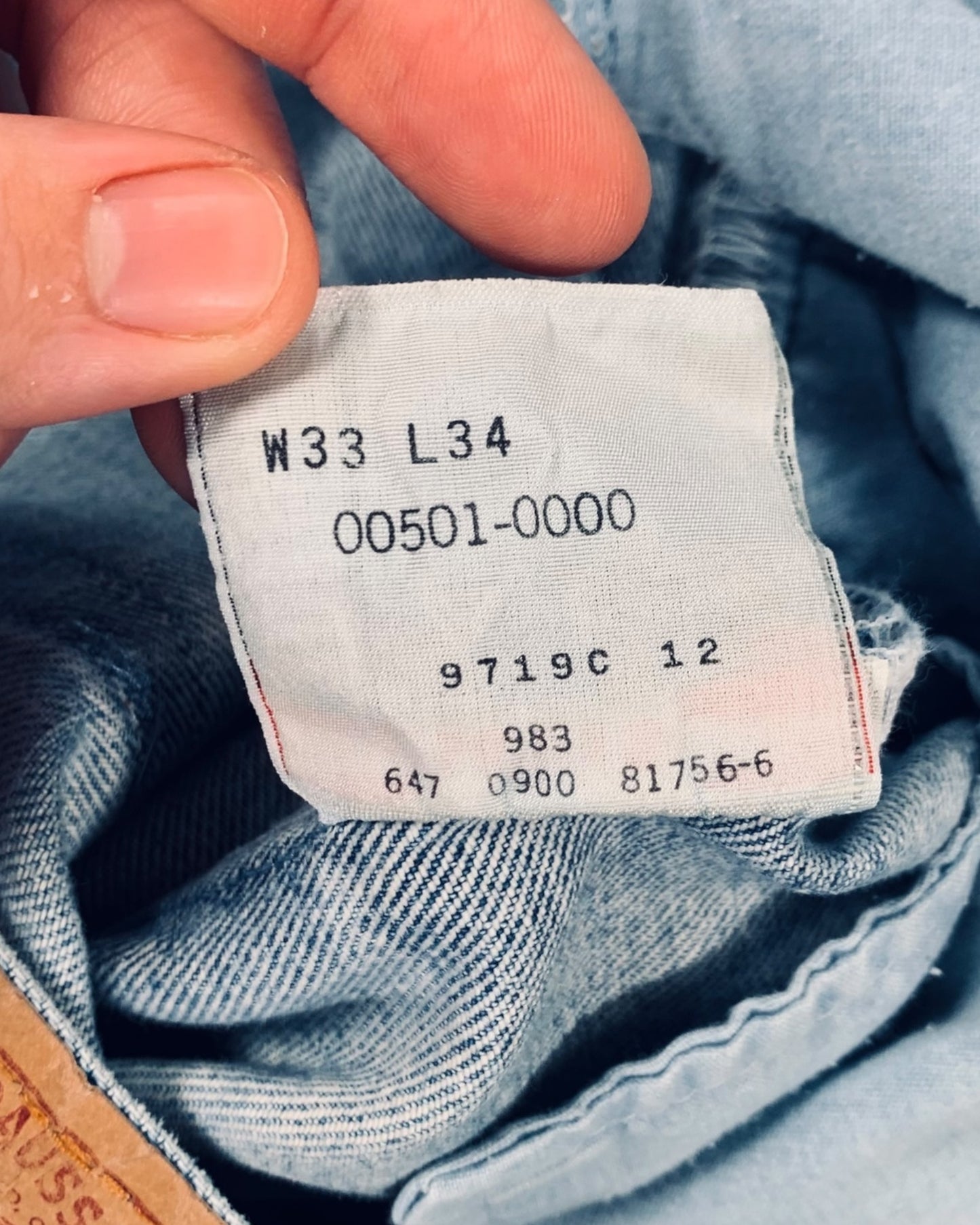 Jean Levi's 501 XX W33 L34 ( M / US 33 / FR 42 )