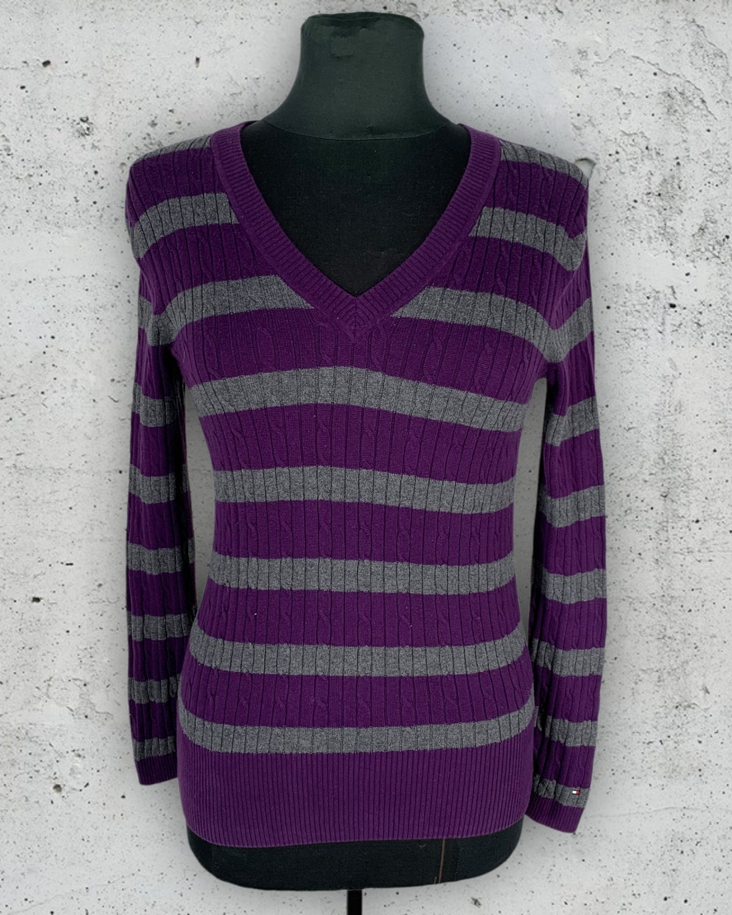Pull Col V Torsadé Tommy Hilfiger ( M / 38 / 10 )