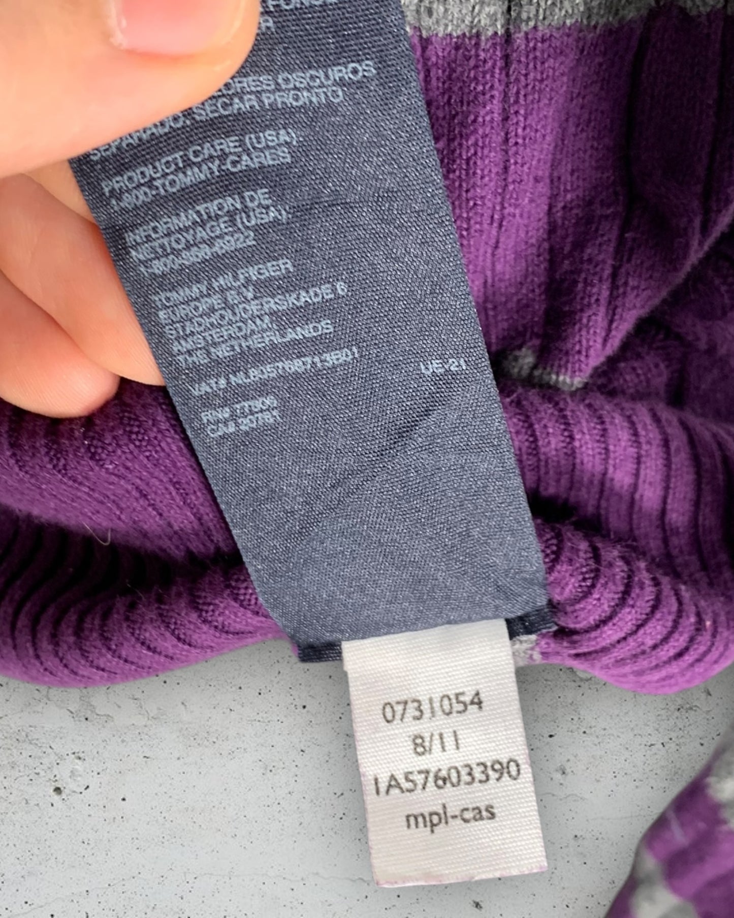 Pull Col V Torsadé Tommy Hilfiger ( M / 38 / 10 )
