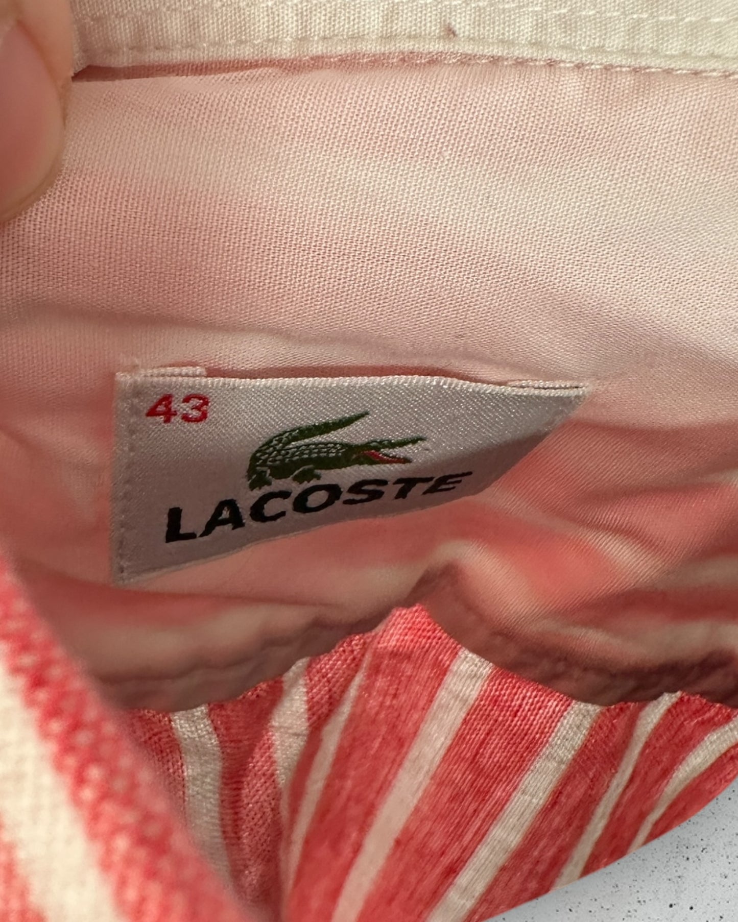 Chemise Lacoste en Lin ( L / 40 / 12 ) ( XL / 42 / 14 )