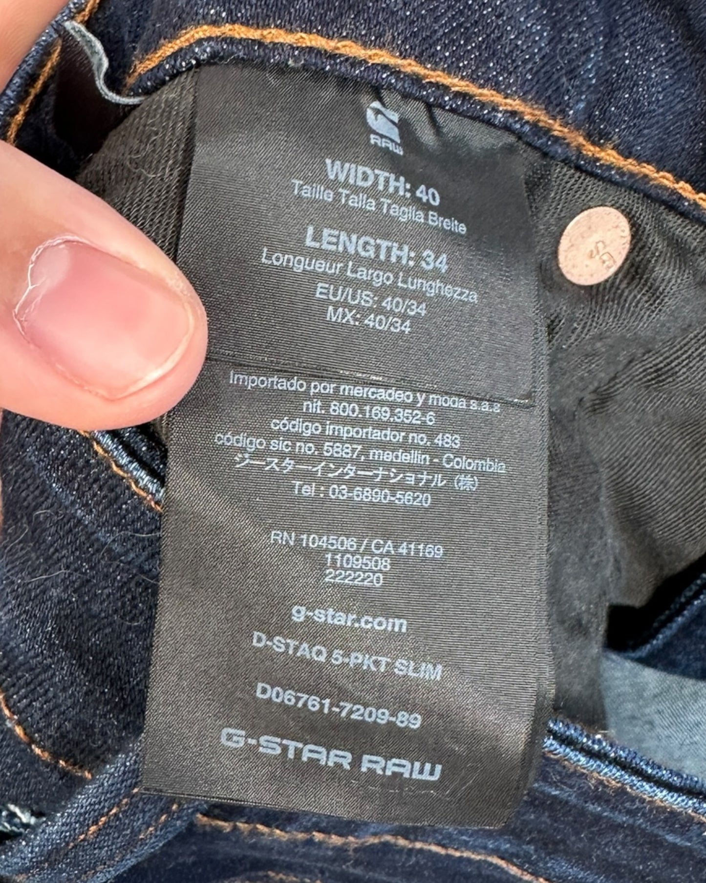 Jean G-Star D-Staq 5 Pocket Slim W40 L34 ( XL / US 40 / FR 50 )