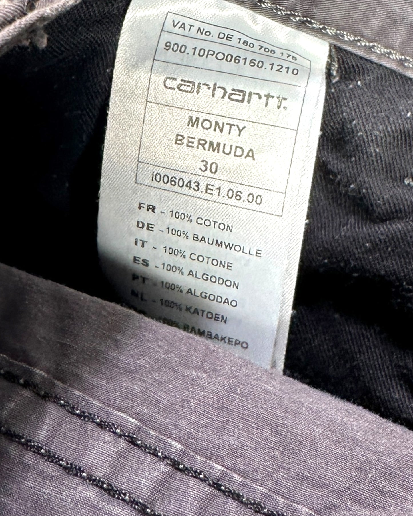 Short Carhartt "Monty Bermuda" ( S / US 30 / FR 38 )