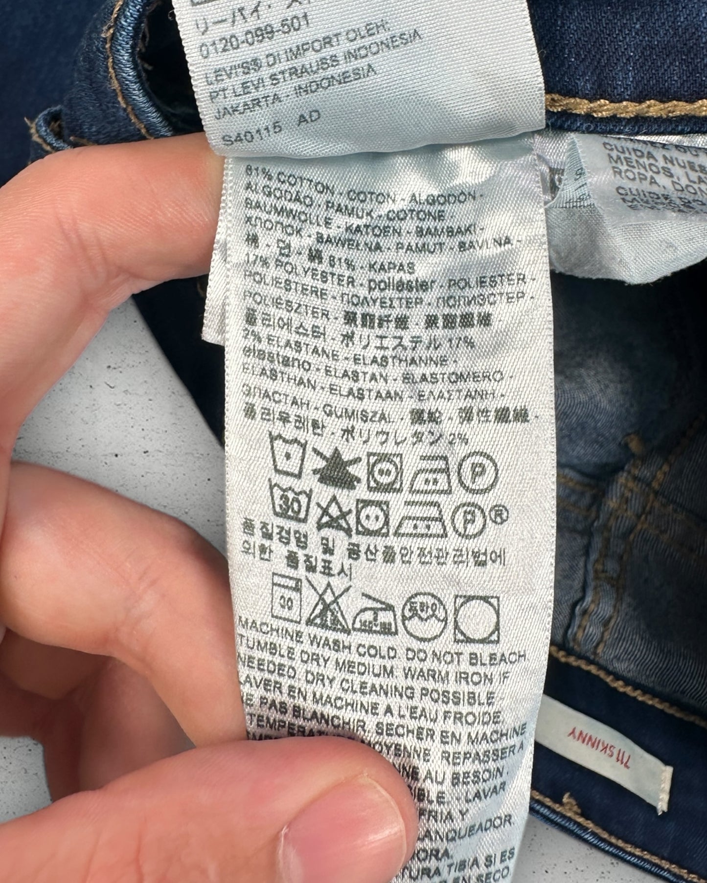Jean Levi's 711 Skinny W26 L30 ( XS / US 26 / FR 34 )