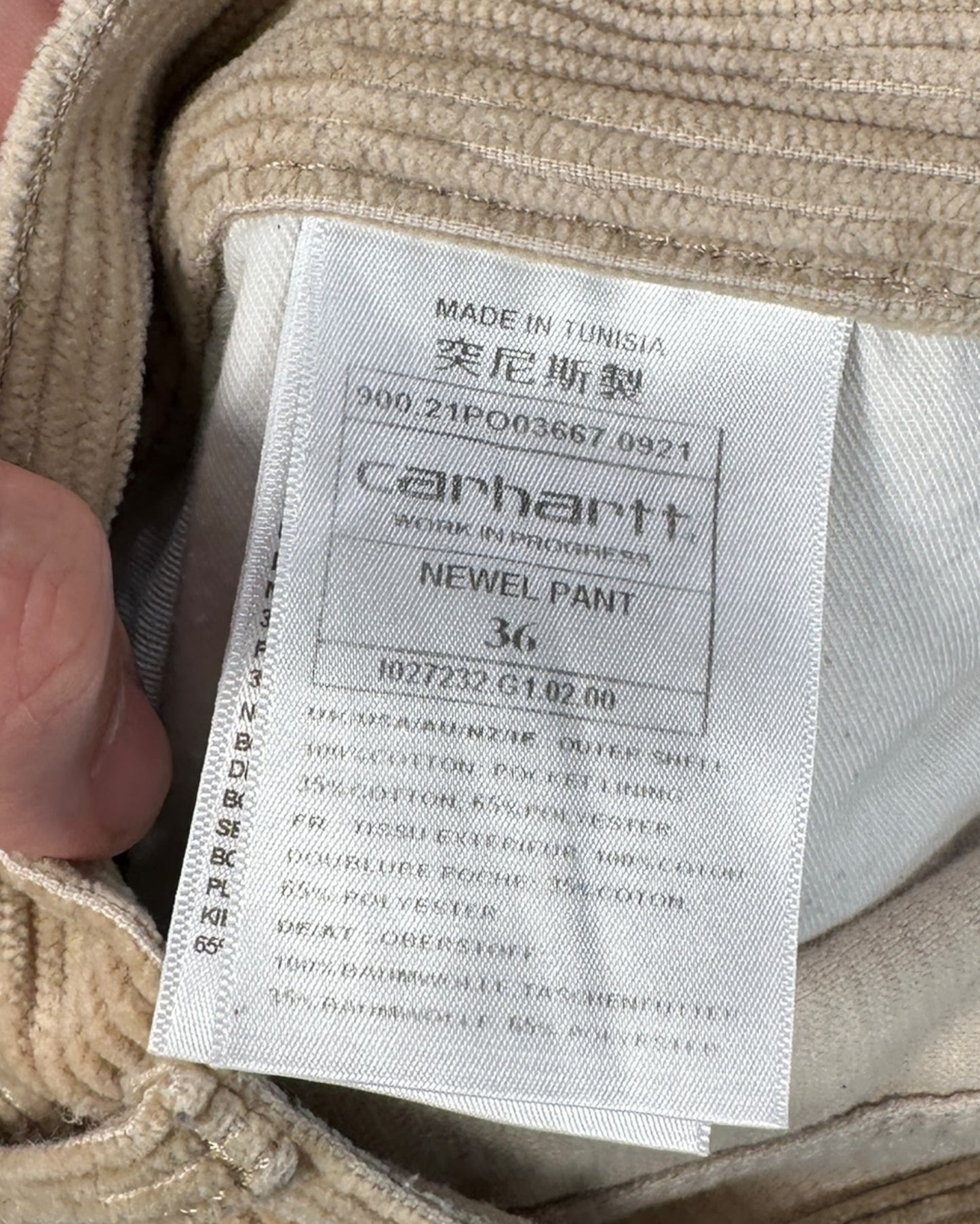 Short Carhartt En Velours ( 36 )