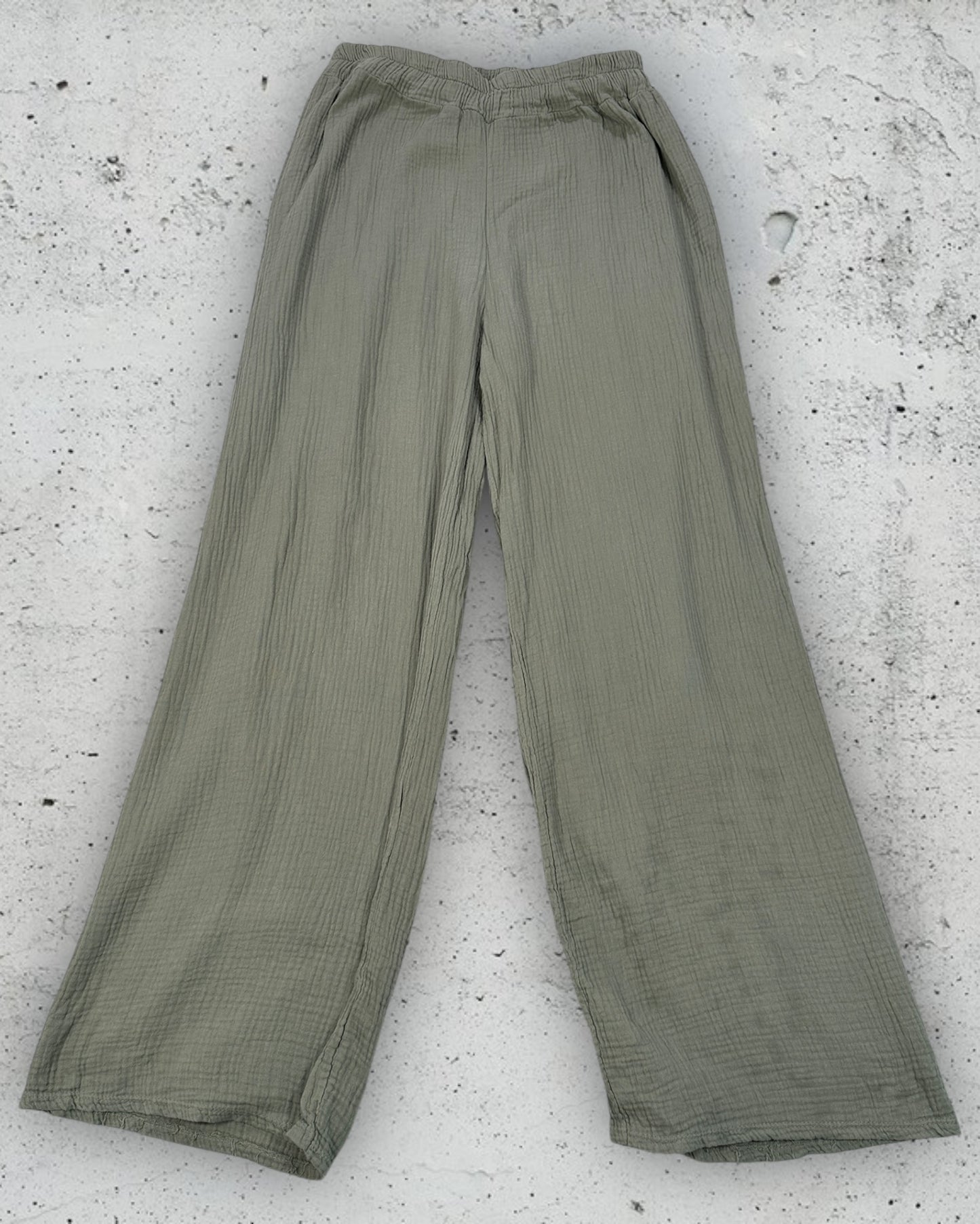 Pantalon En Gaze De Coton Boutique Parisienne ( M/L )