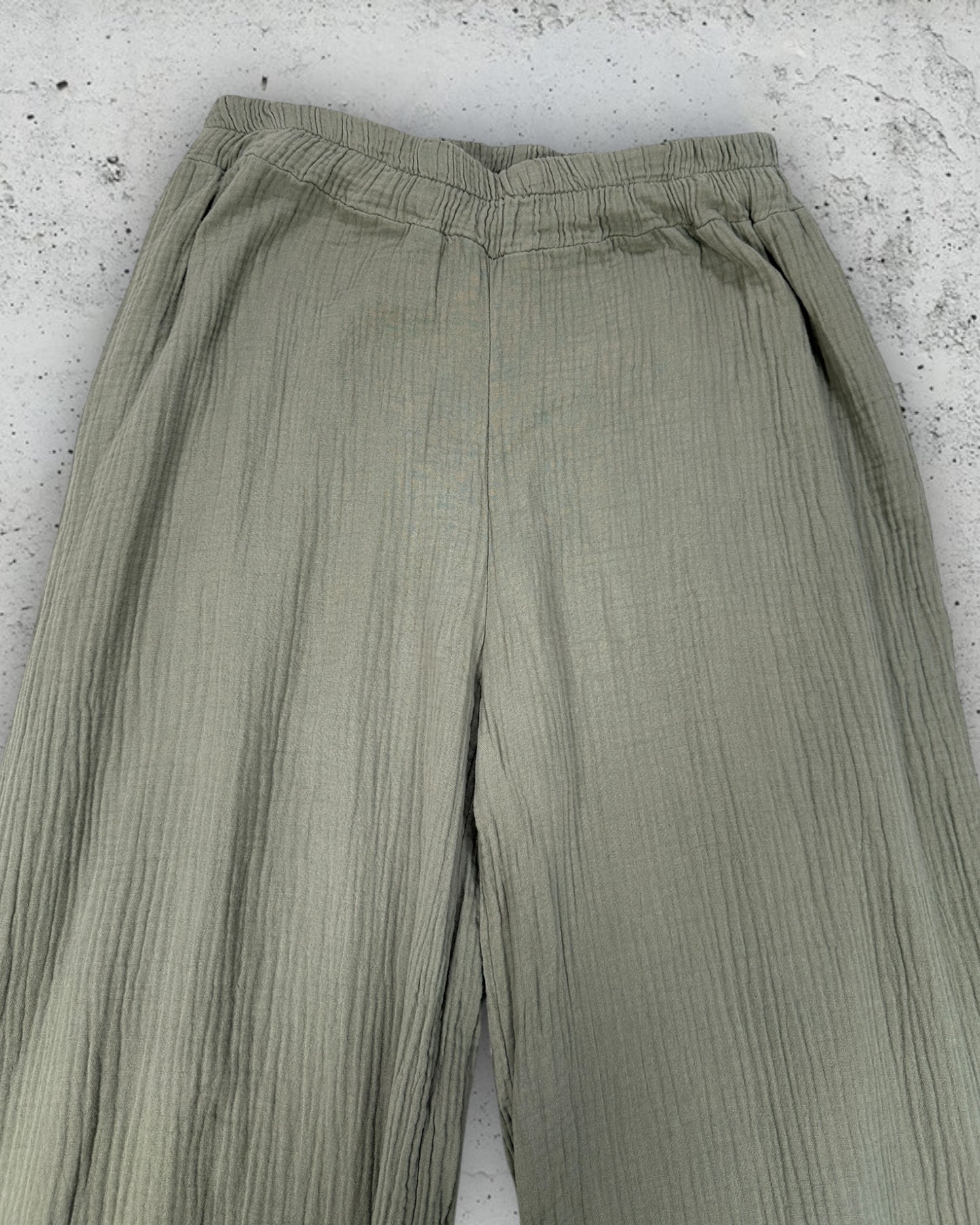 Pantalon En Gaze De Coton Boutique Parisienne ( M/L )