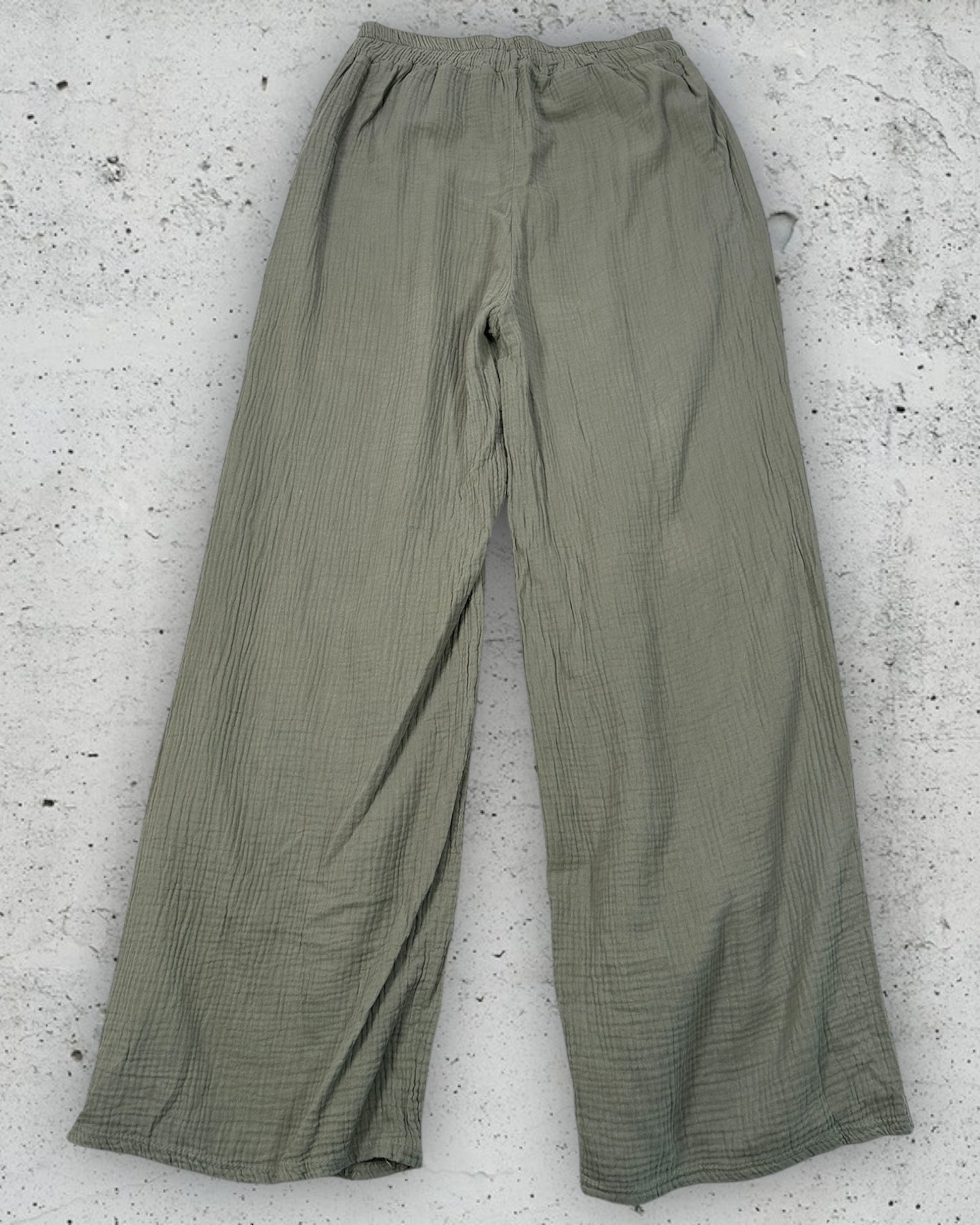 Pantalon En Gaze De Coton Boutique Parisienne ( M/L )