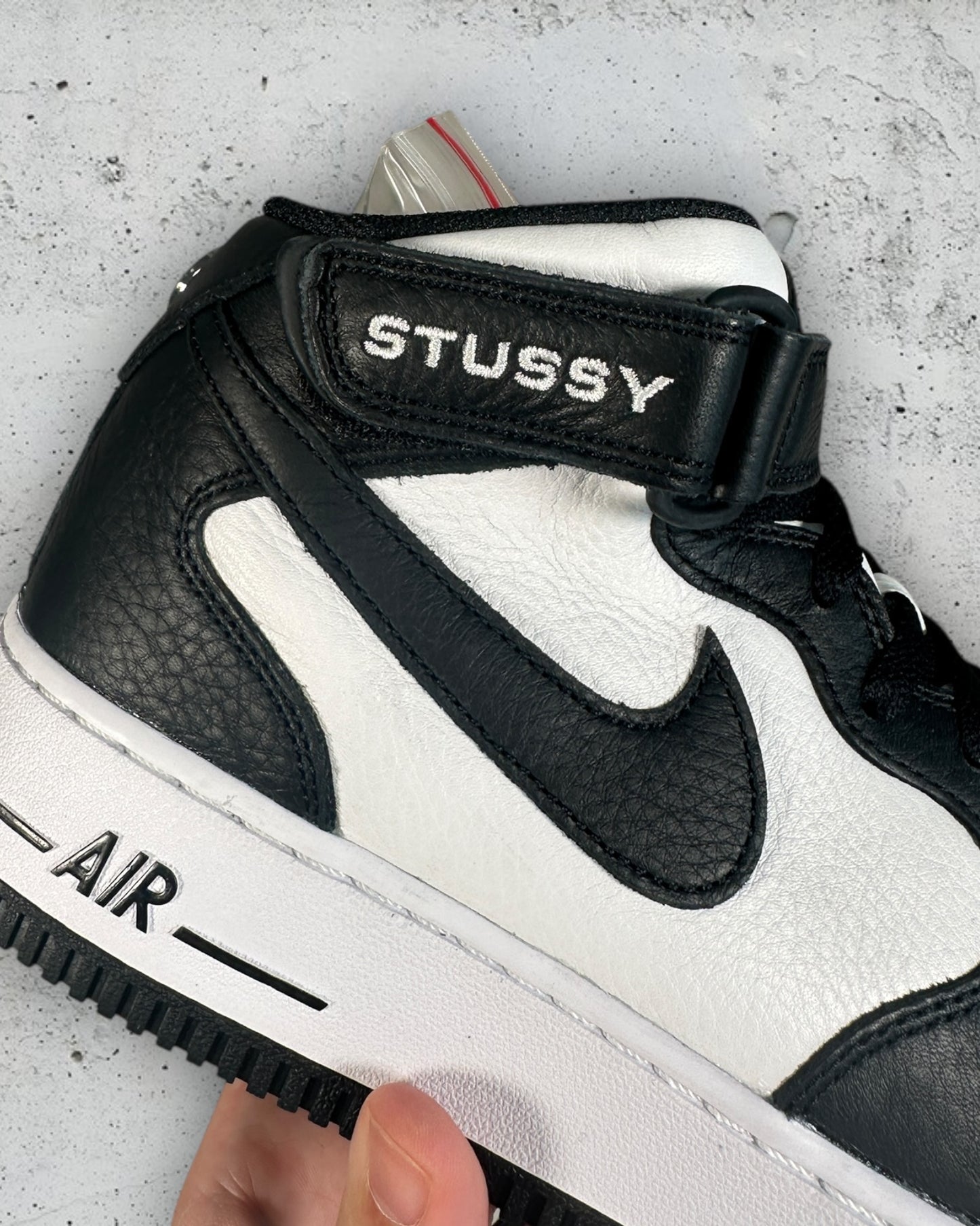 Nike Air Force 1 Mid Stussy Grey Black ( US 9.5 / EU 43 )