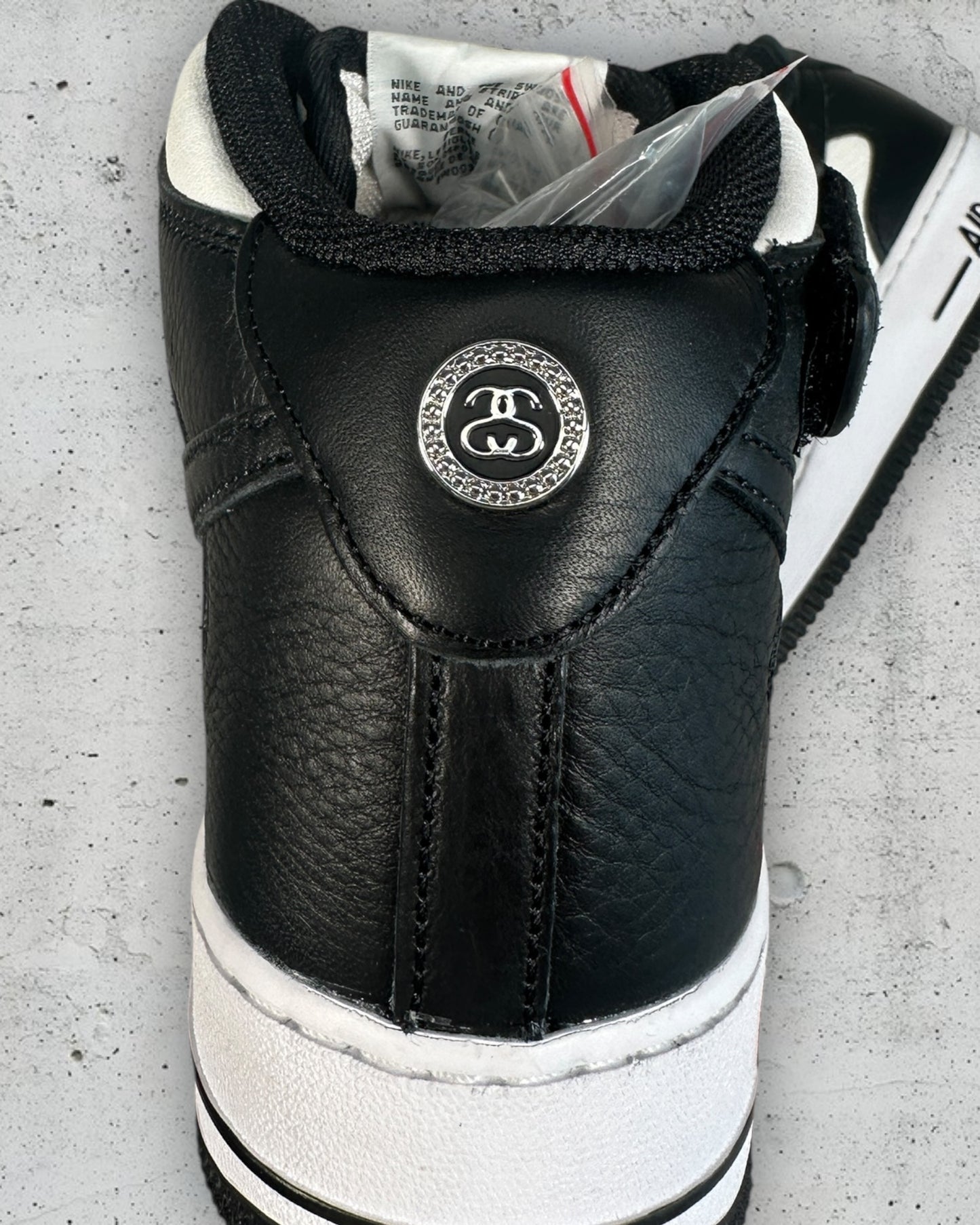 Nike Air Force 1 Mid Stussy Grey Black ( US 9.5 / EU 43 )