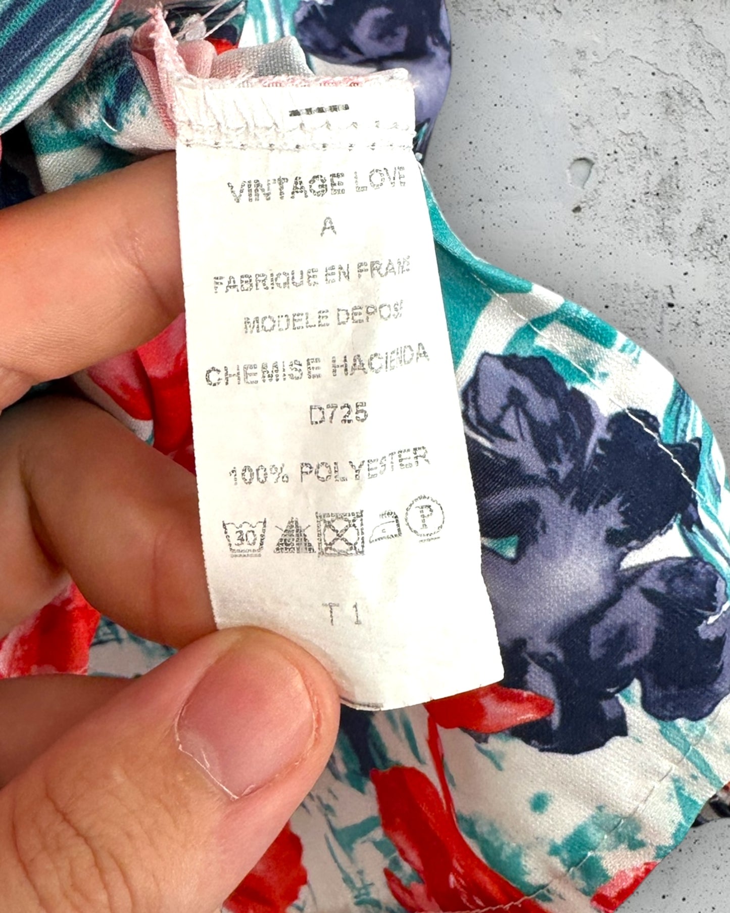 Chemisier Vintage Love "Hacienda" ( S / 36 / 8 )