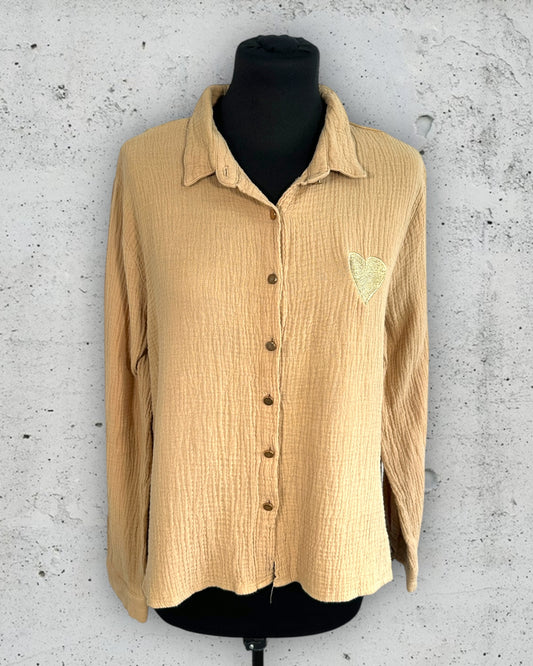 Chemisier en Gaze de Coton Mère & Fille ( L / 40 / 12 )