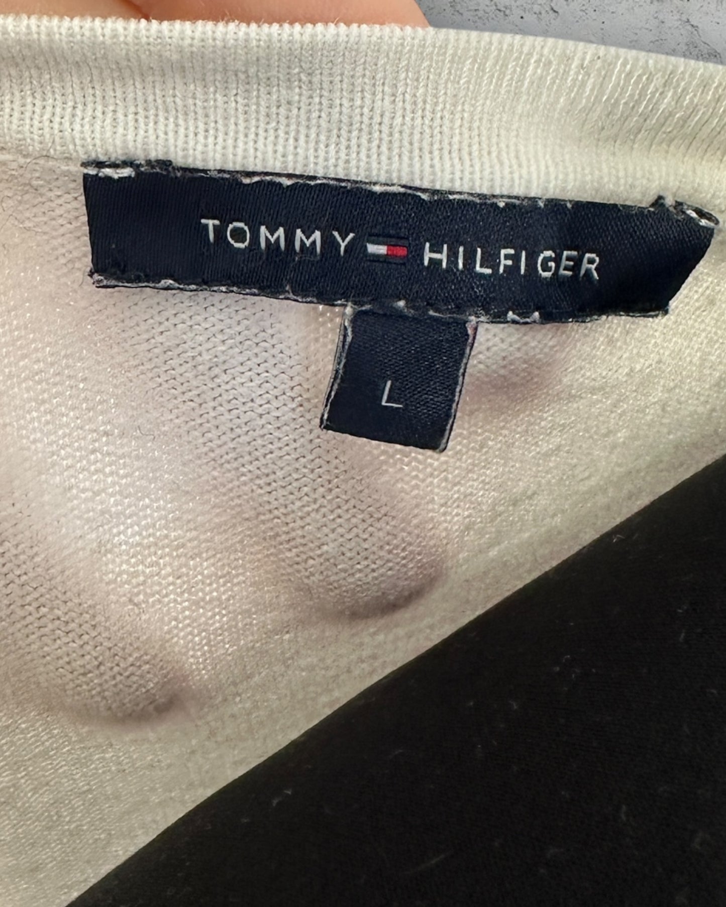 Pull col V Tommy Hilfiger ( L / 40 / 12 )