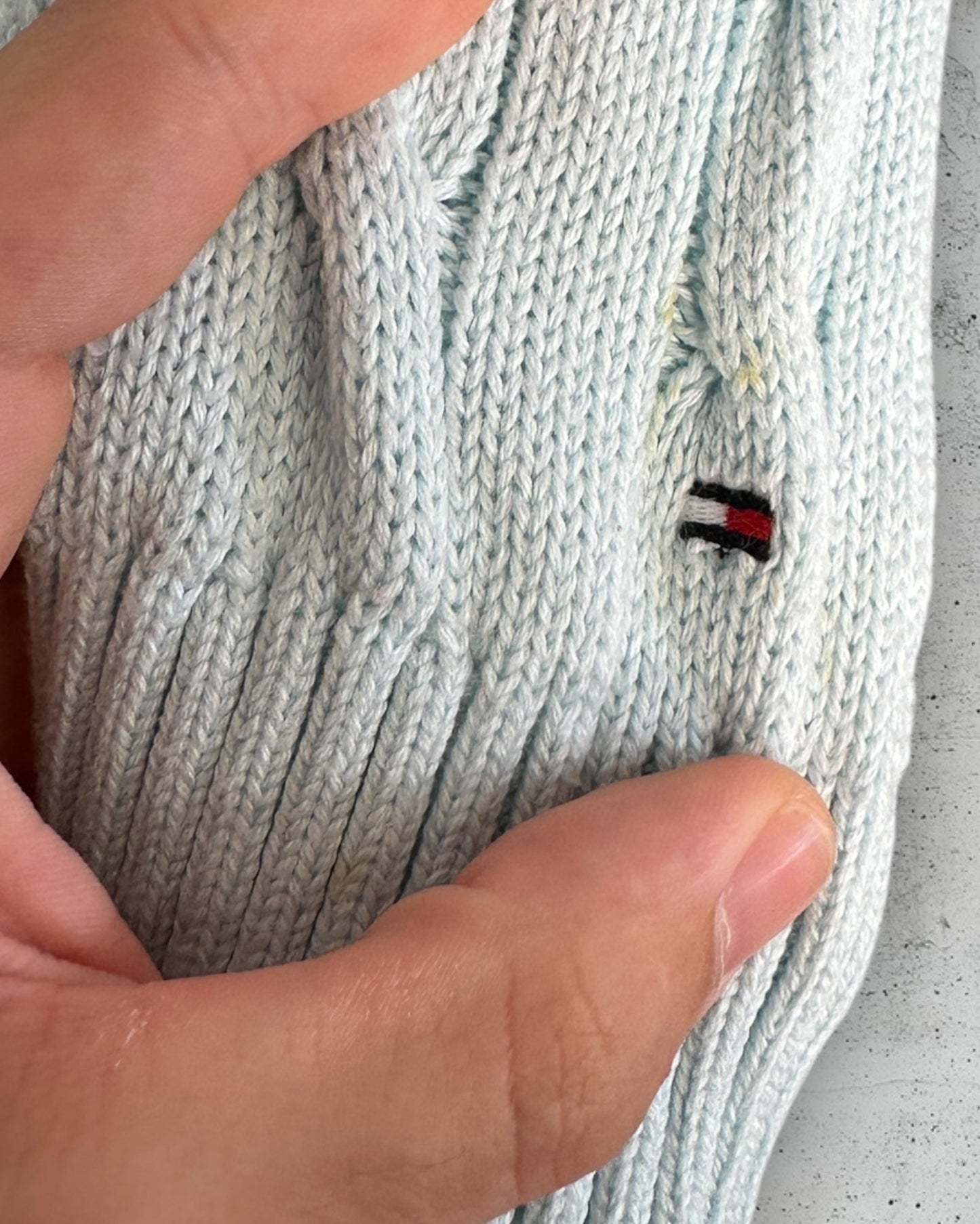 Pull torsadé col V Tommy Hilfiger ( M / 38 / 10 )