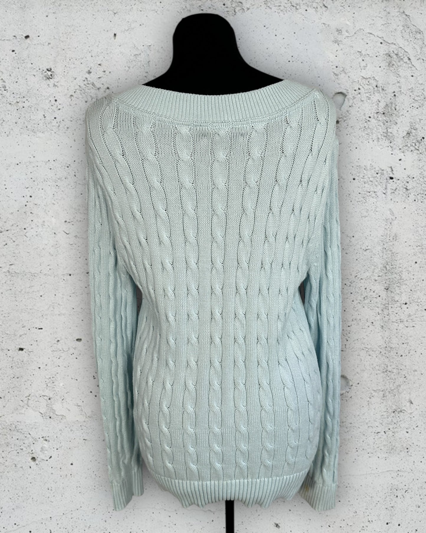 Pull torsadé col V Tommy Hilfiger ( M / 38 / 10 )