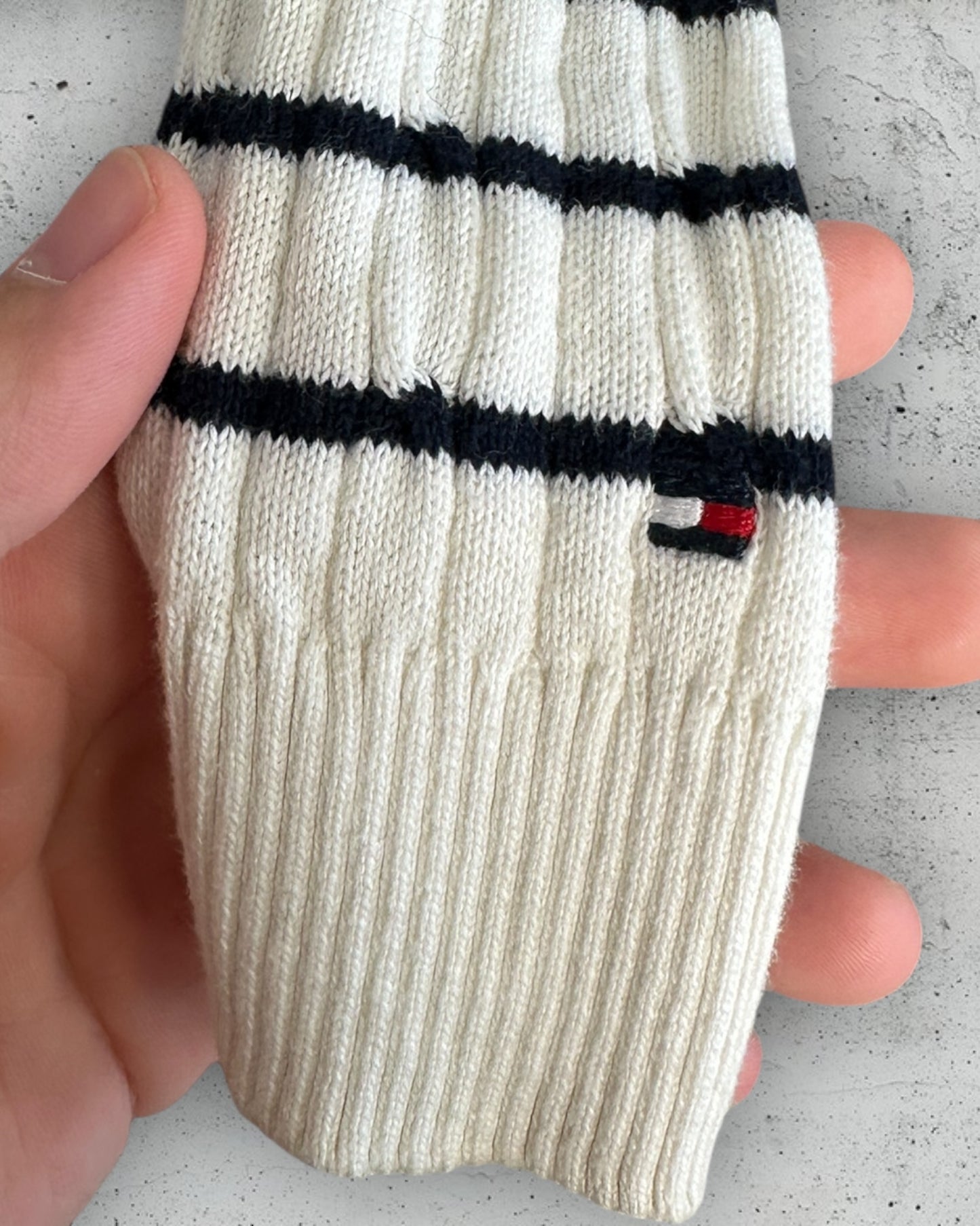 Pull col V torsadé Tommy Hilfiger ( XS / 34 / 6 )
