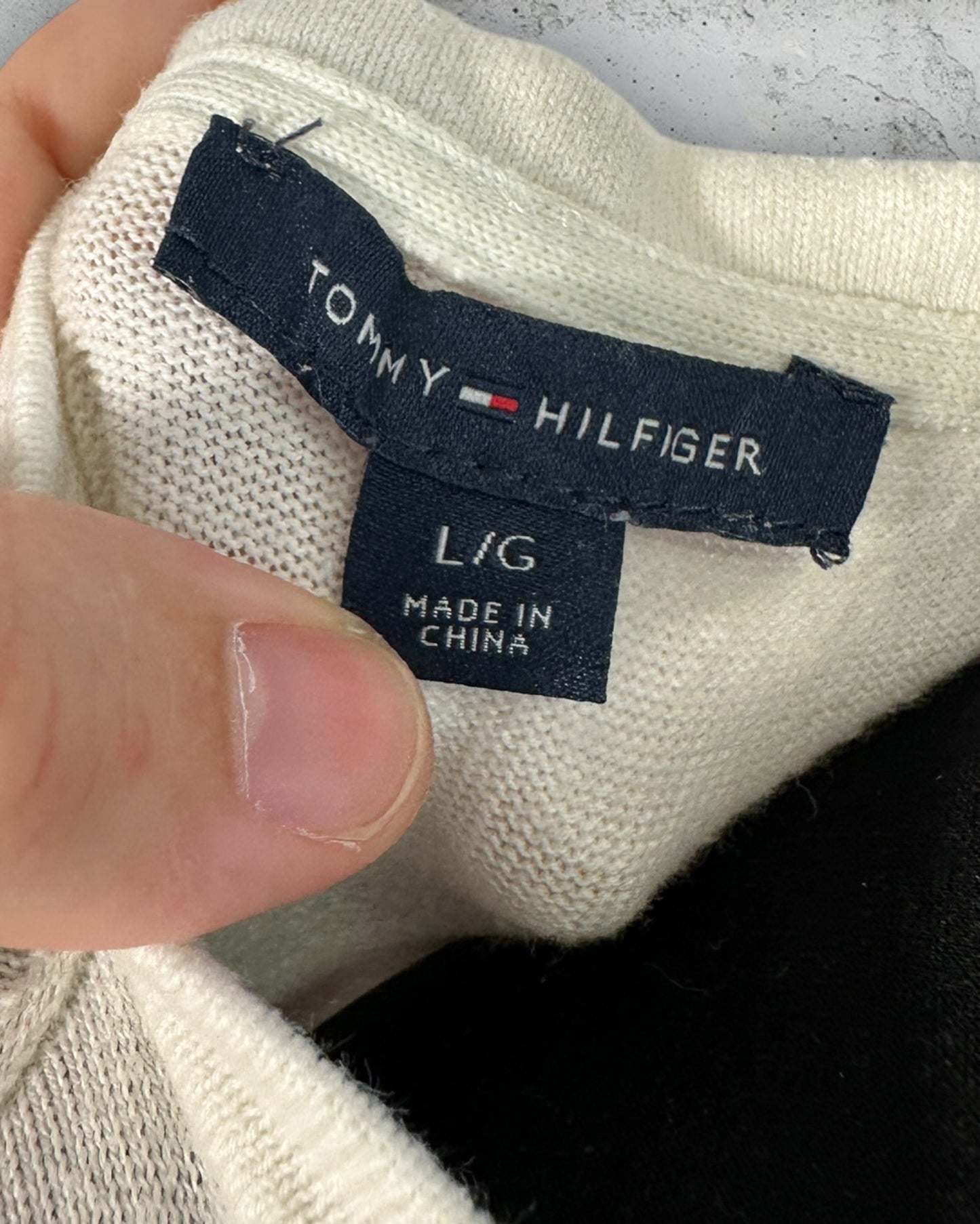 Pull col V Tommy Hilfiger ( L / 40 / 12 )