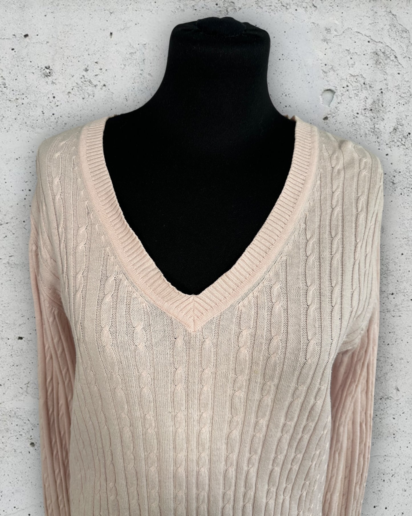 Pull col V torsadé Tommy Hilfiger ( L / 40 / 12 )
