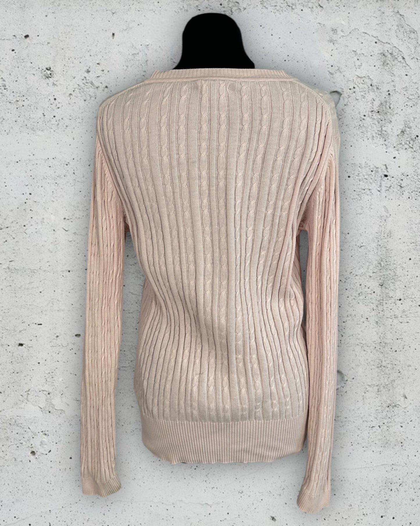 Pull col V torsadé Tommy Hilfiger ( L / 40 / 12 )
