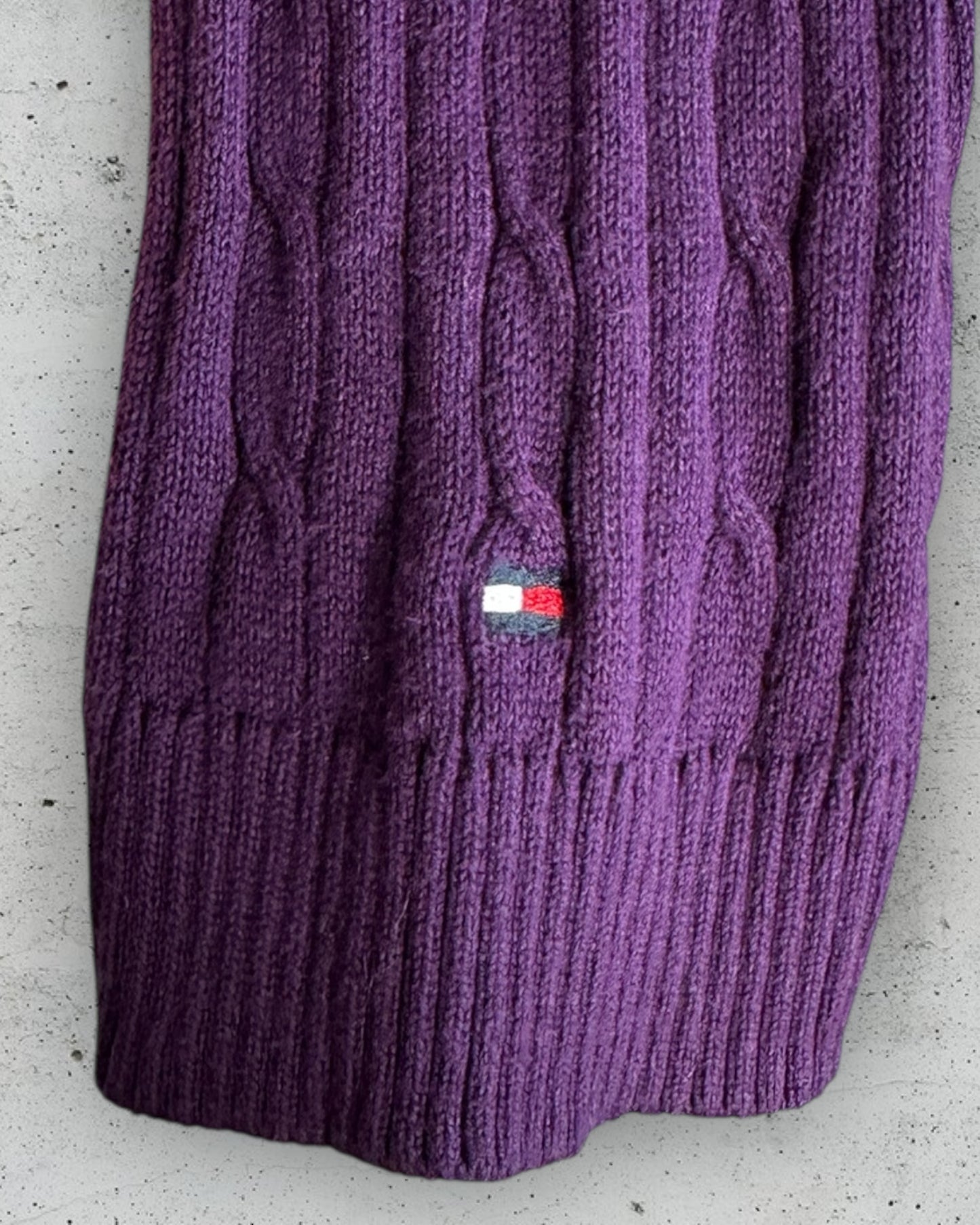 Pull col V torsadé Tommy Hilfiger ( XL / 42 / 14 )