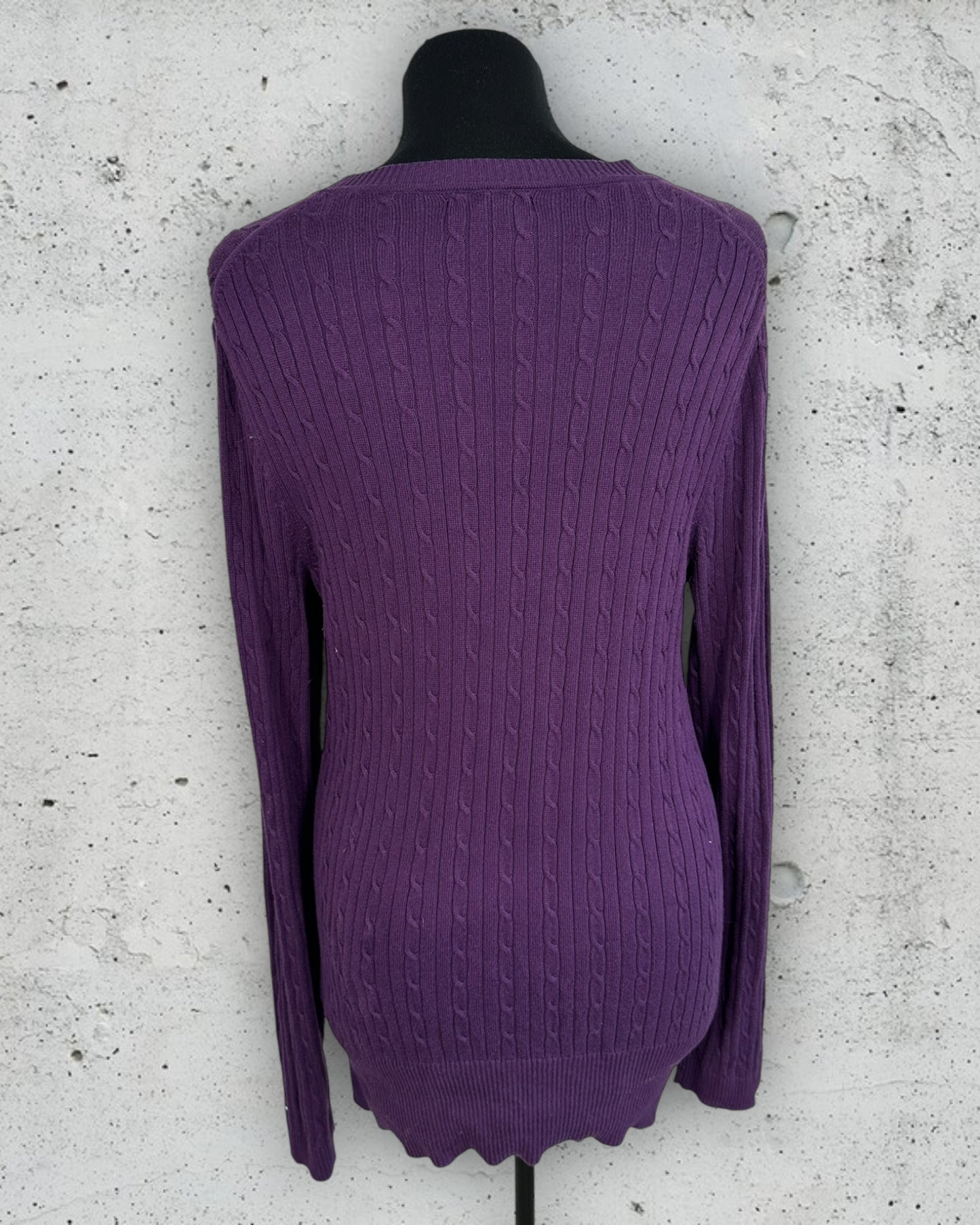 Pull col V torsadé Tommy Hilfiger ( XL / 42 / 14 )