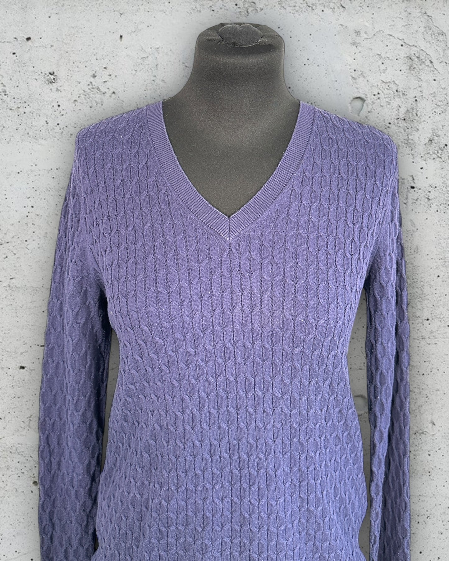 Pull col V torsadé Tommy Hilfiger ( S / 36 / 8 )