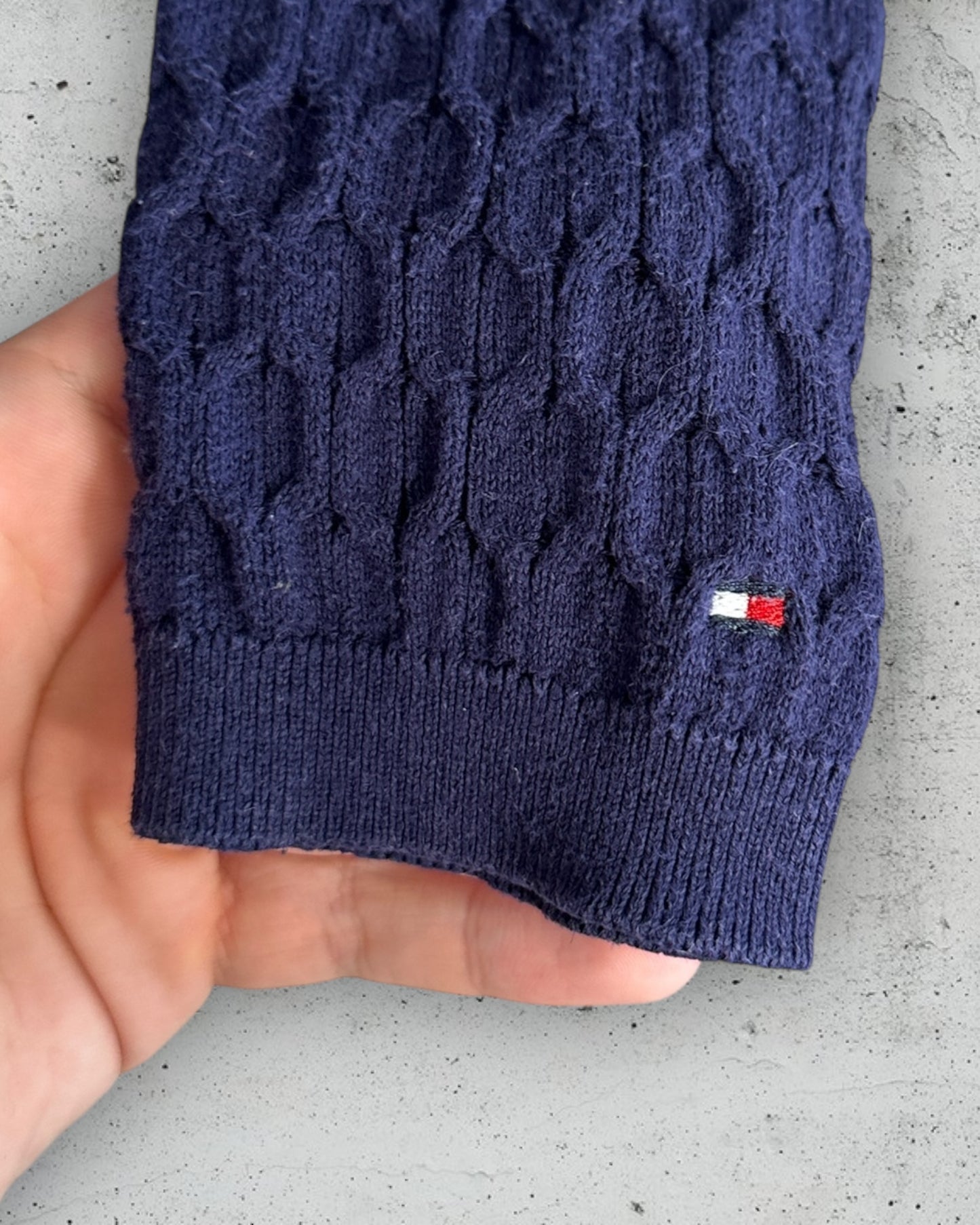 Pull col V torsadé Tommy Hilfiger ( S / 36 / 8 )