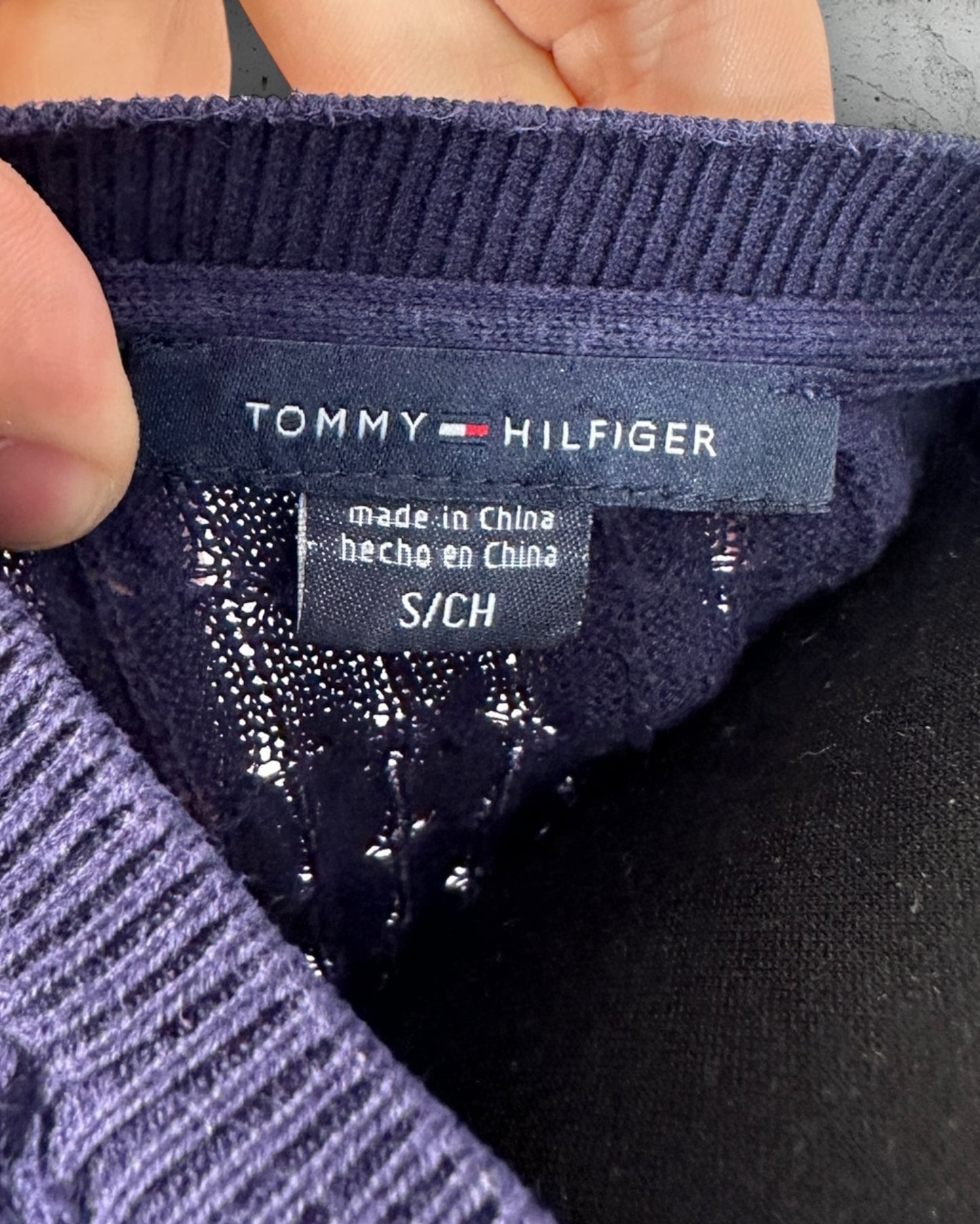 Pull col V torsadé Tommy Hilfiger ( S / 36 / 8 )