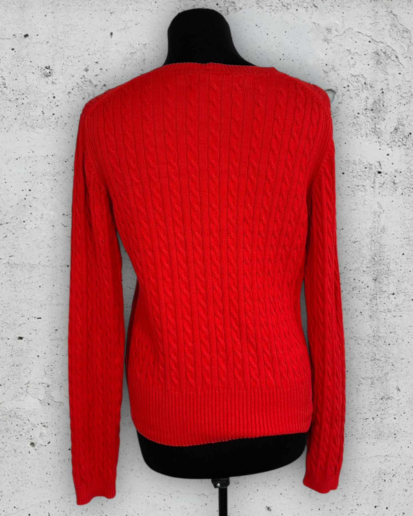 Pull col V torsadé Tommy Hilfiger ( L / 40 / 12 )