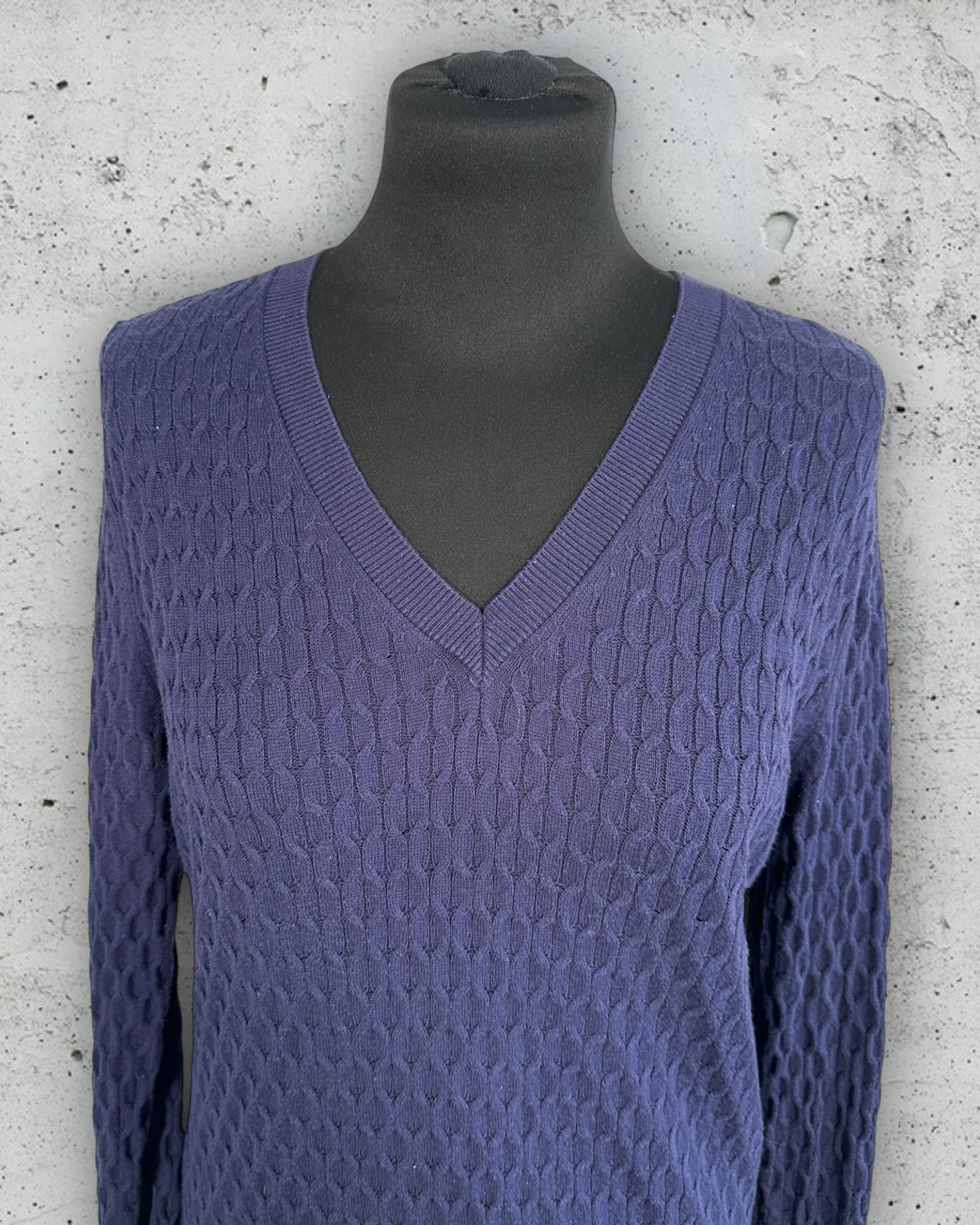 Pull col V torsadé Tommy Hilfiger ( M / 38 / 10 )