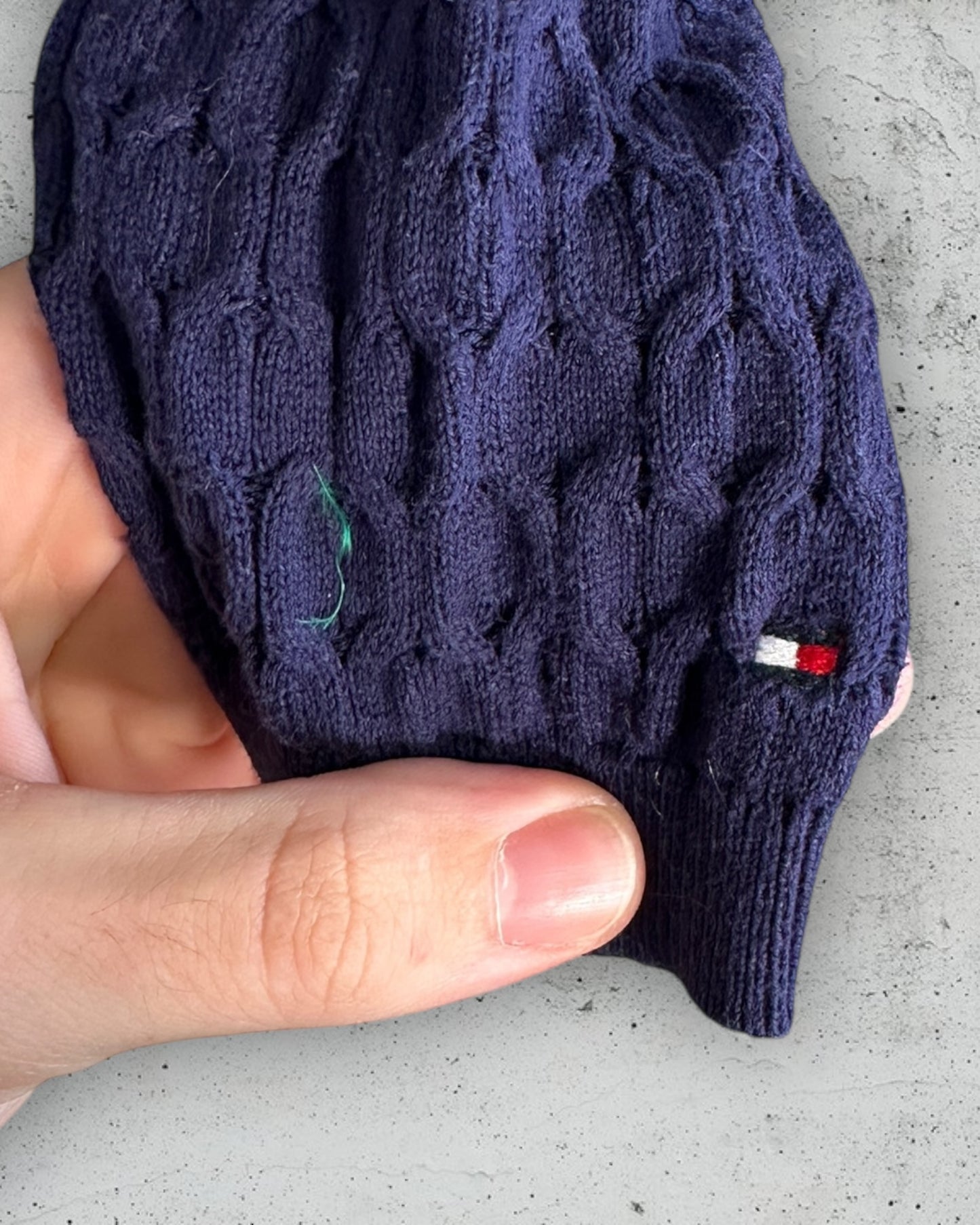 Pull col V torsadé Tommy Hilfiger ( M / 38 / 10 )