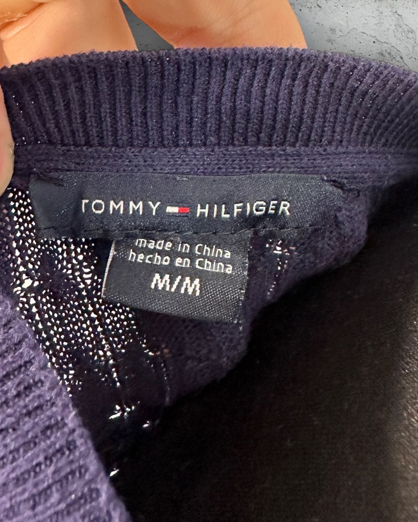 Pull col V torsadé Tommy Hilfiger ( M / 38 / 10 )