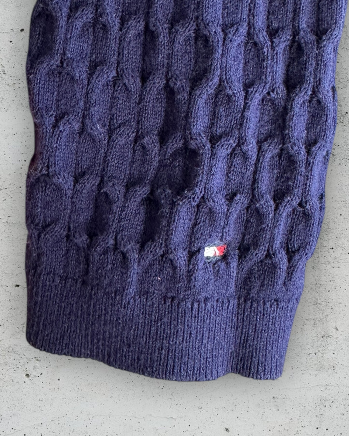Pull col V torsadé Tommy Hilfiger ( L / 40 / 12 )
