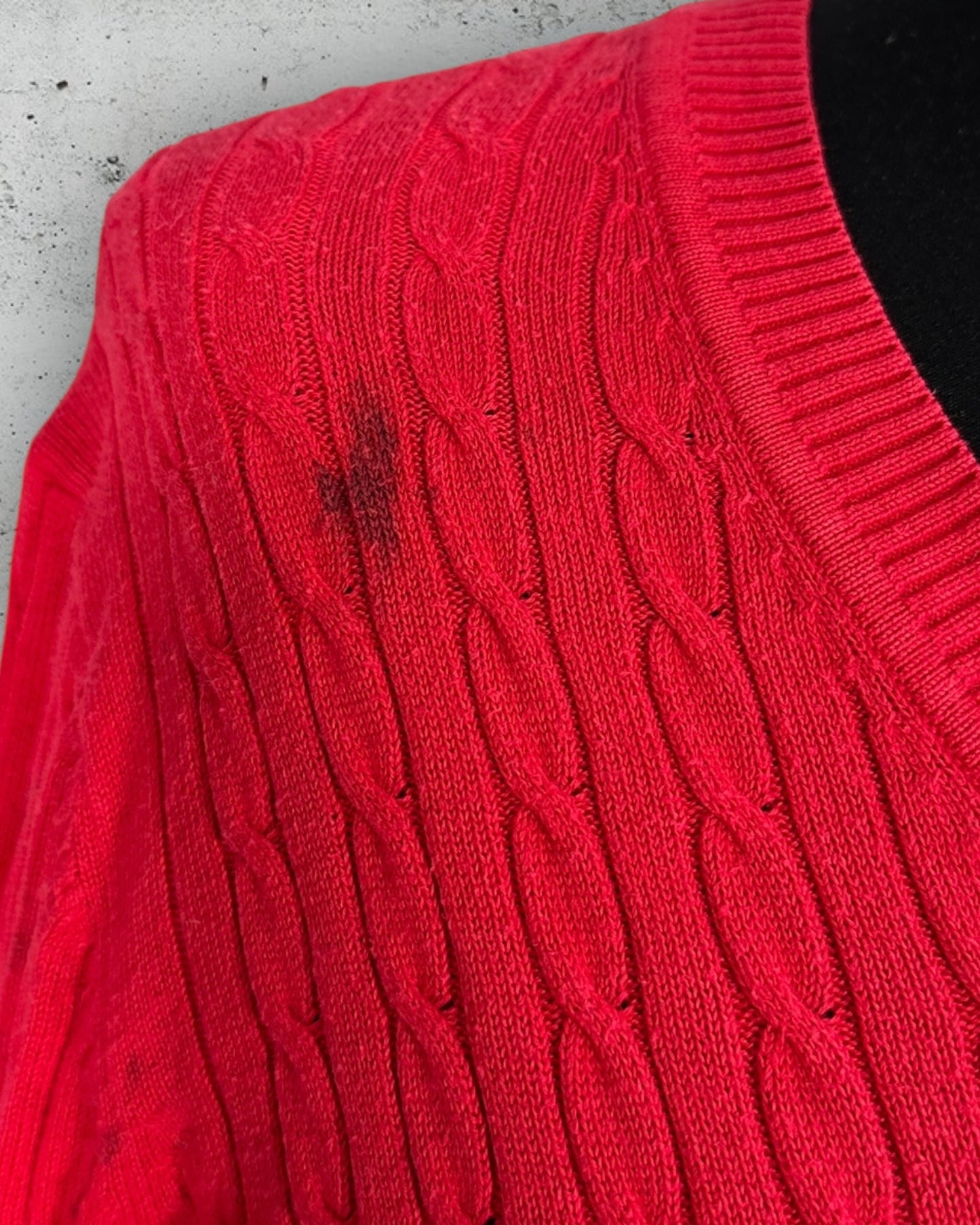 Pull col V torsadé Tommy Hilfiger ( S / 36 / 8 )