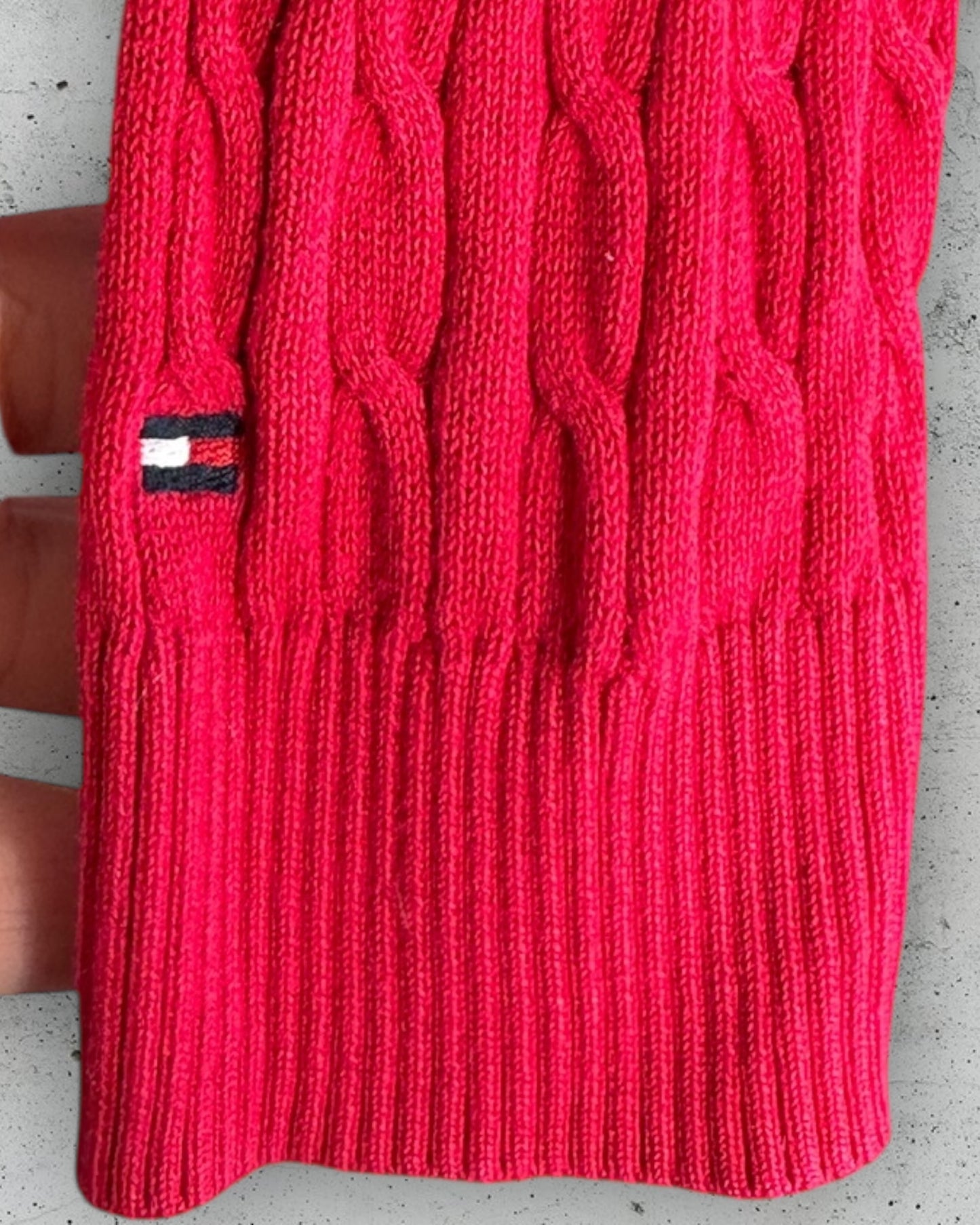 Pull col V torsadé Tommy Hilfiger ( S / 36 / 8 )