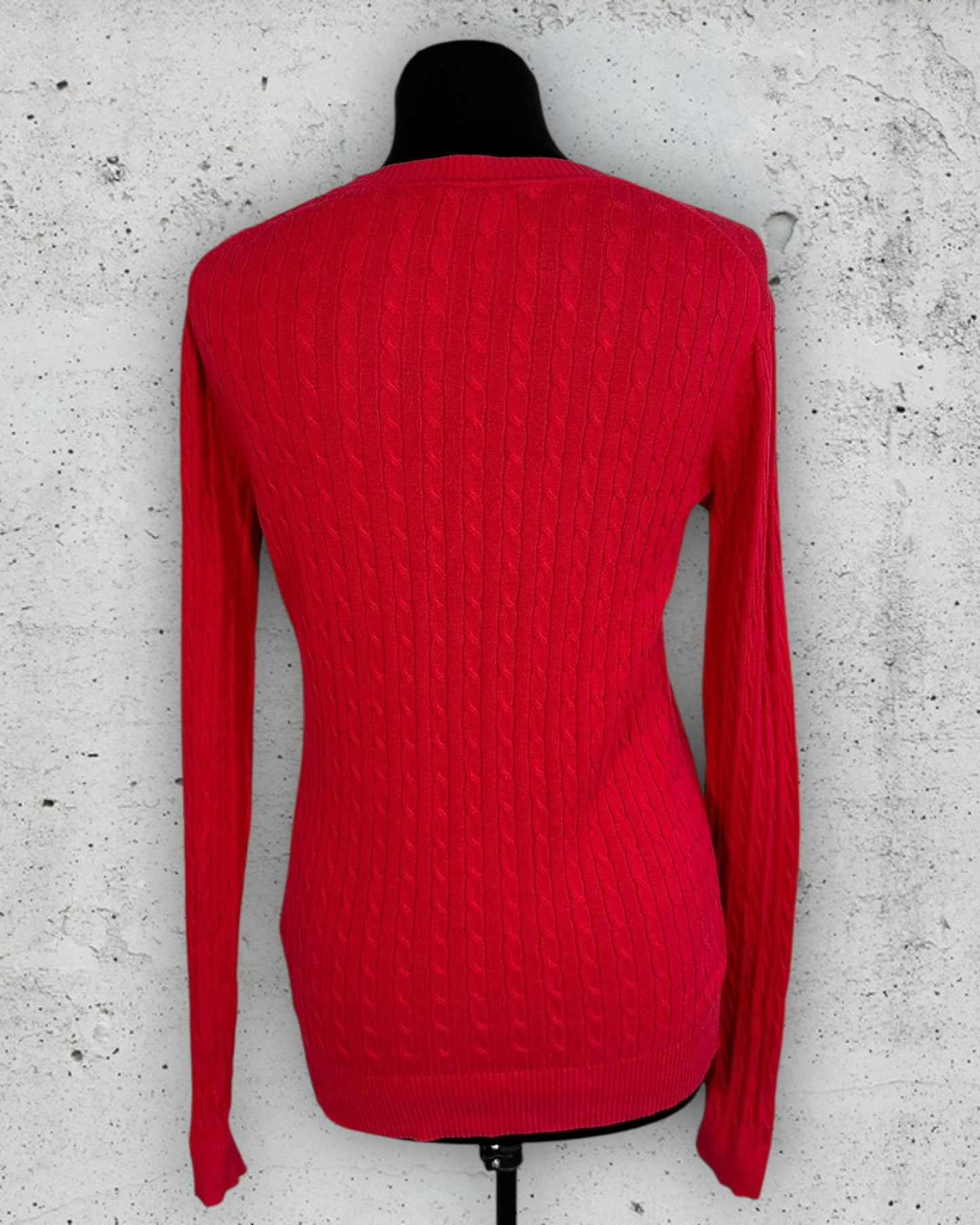 Pull col V torsadé Tommy Hilfiger ( S / 36 / 8 )