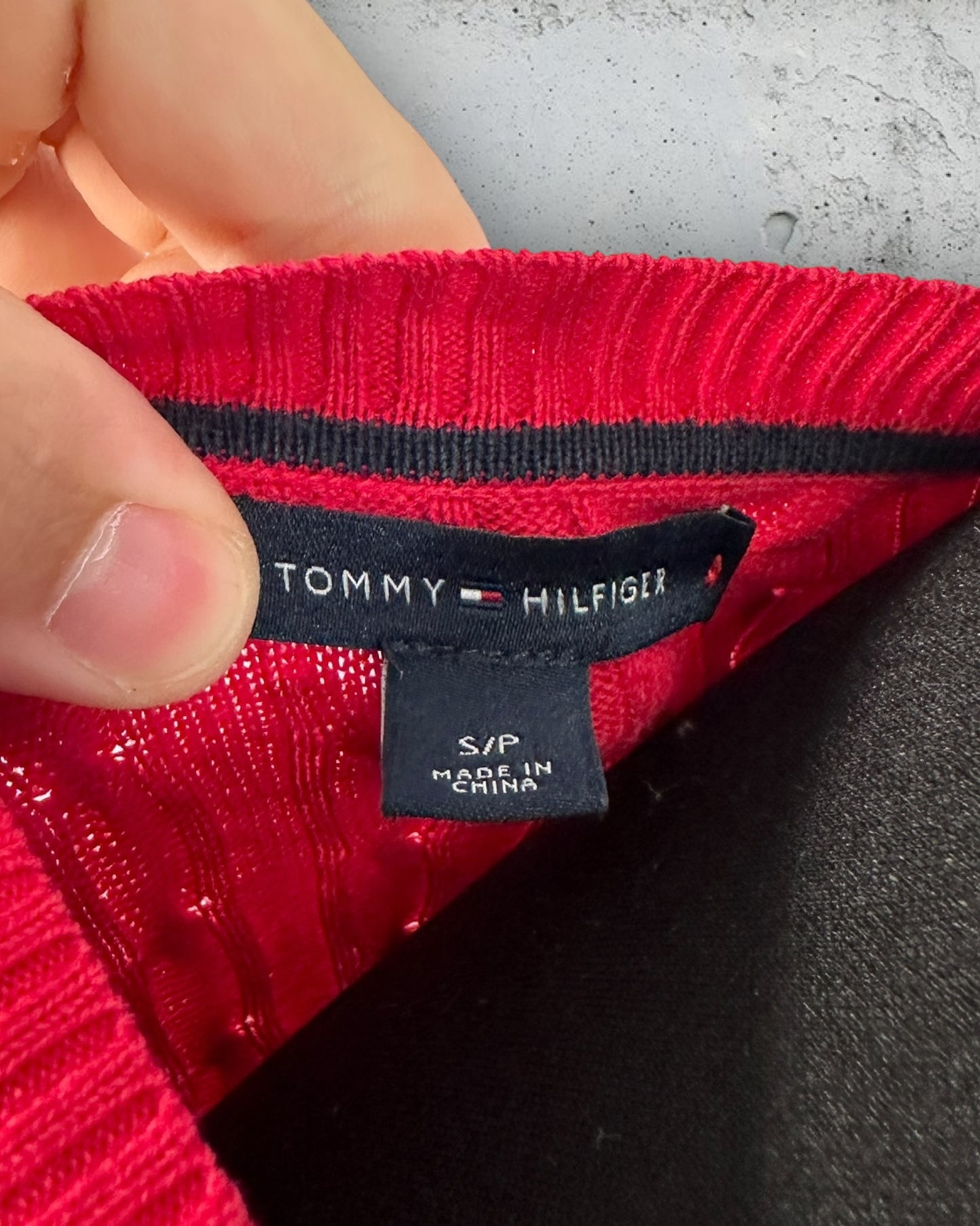 Pull col V torsadé Tommy Hilfiger ( S / 36 / 8 )