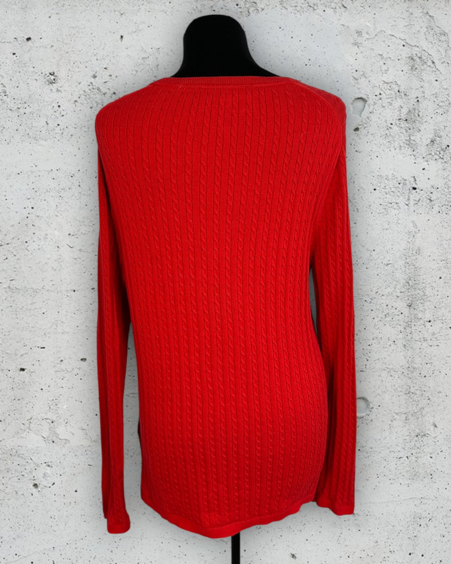 Pull col V torsadé Tommy Hilfiger ( XL / 42 / 14 )
