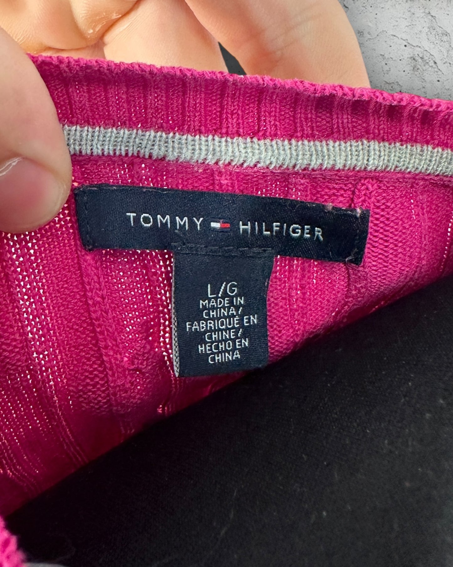 Pull col V Tommy Hilfiger ( L / 40 / 12 )