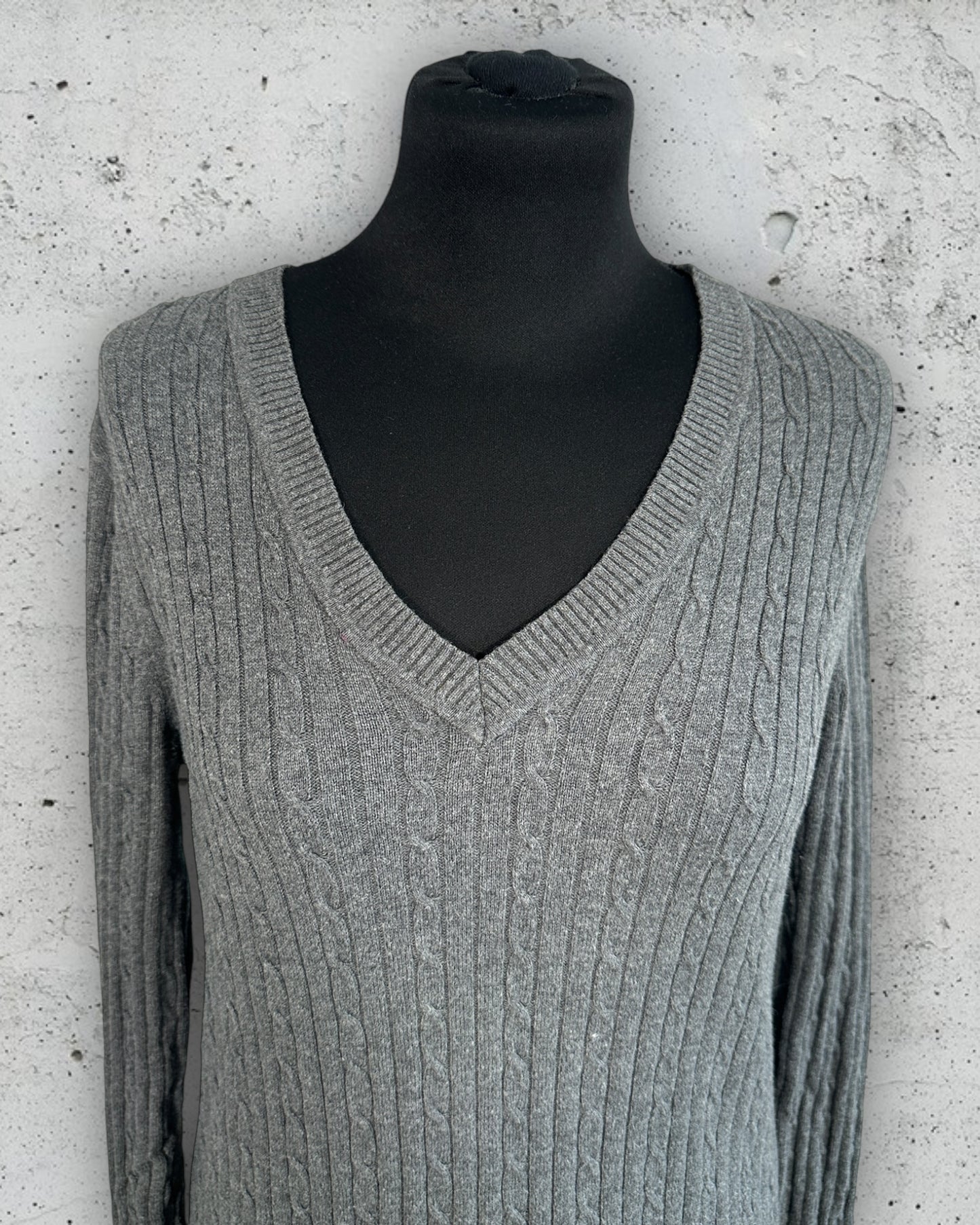 Pull col V torsadé Tommy Hilfiger ( M / 38 / 10 )