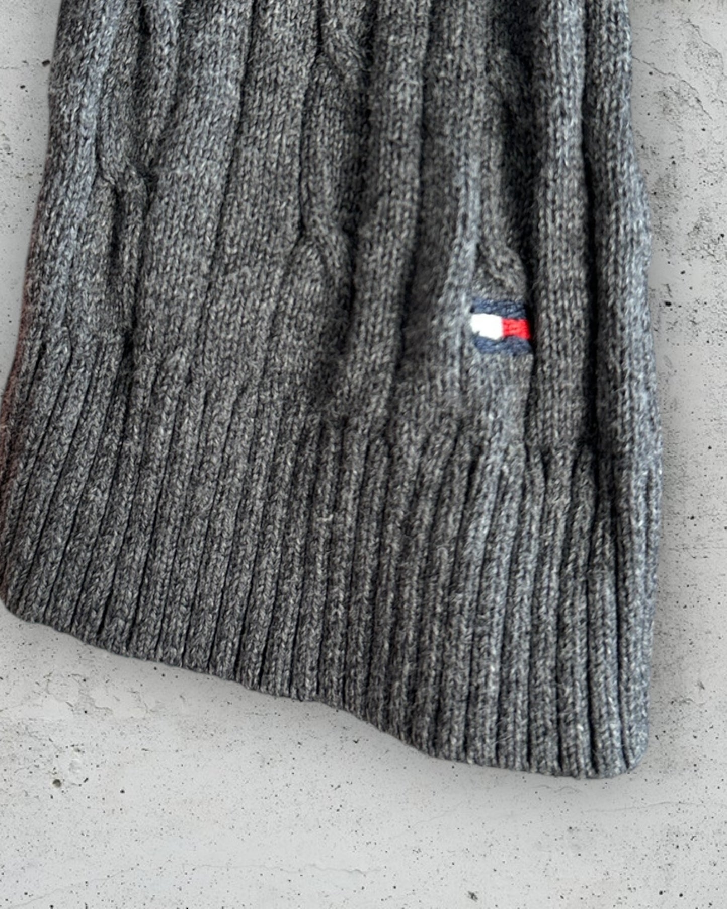 Pull col V torsadé Tommy Hilfiger ( M / 38 / 10 )