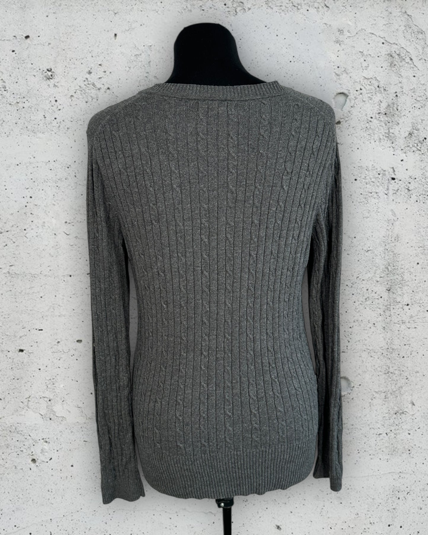 Pull col V torsadé Tommy Hilfiger ( M / 38 / 10 )