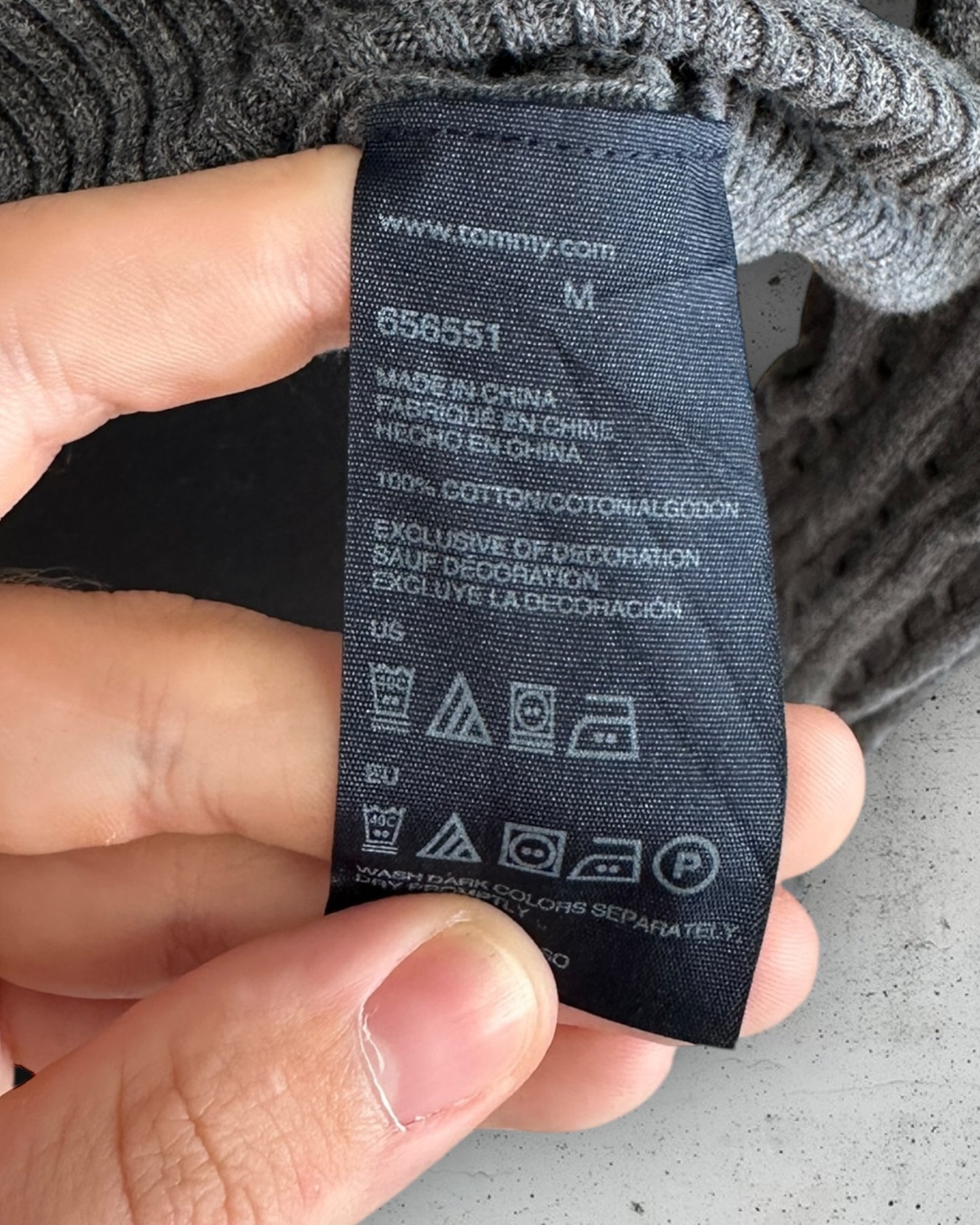 Pull col V torsadé Tommy Hilfiger ( M / 38 / 10 )