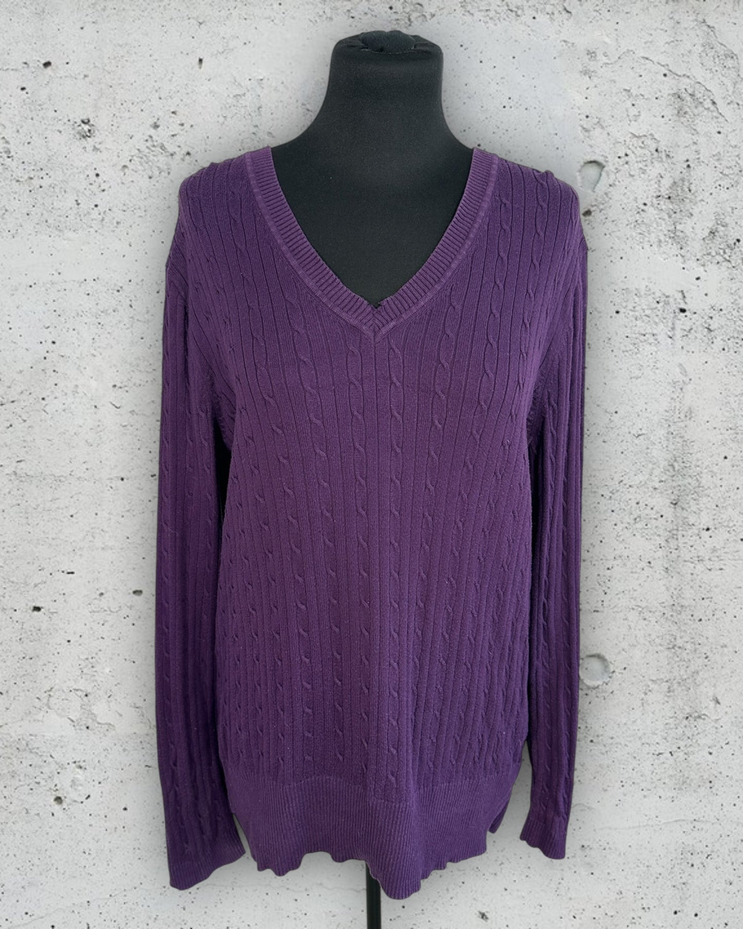 Pull col V torsadé Tommy Hilfiger ( XXL )
