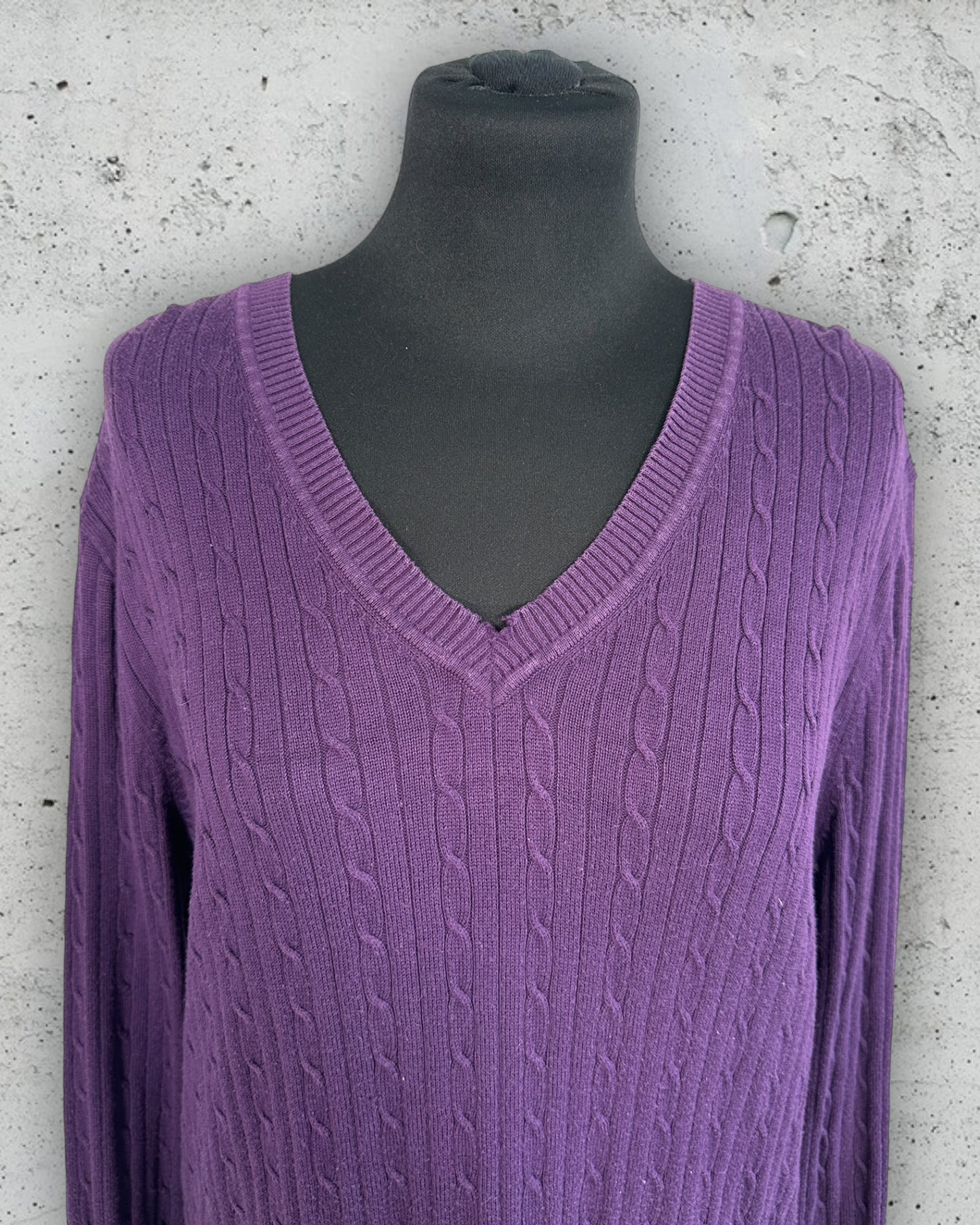 Pull col V torsadé Tommy Hilfiger ( XXL )