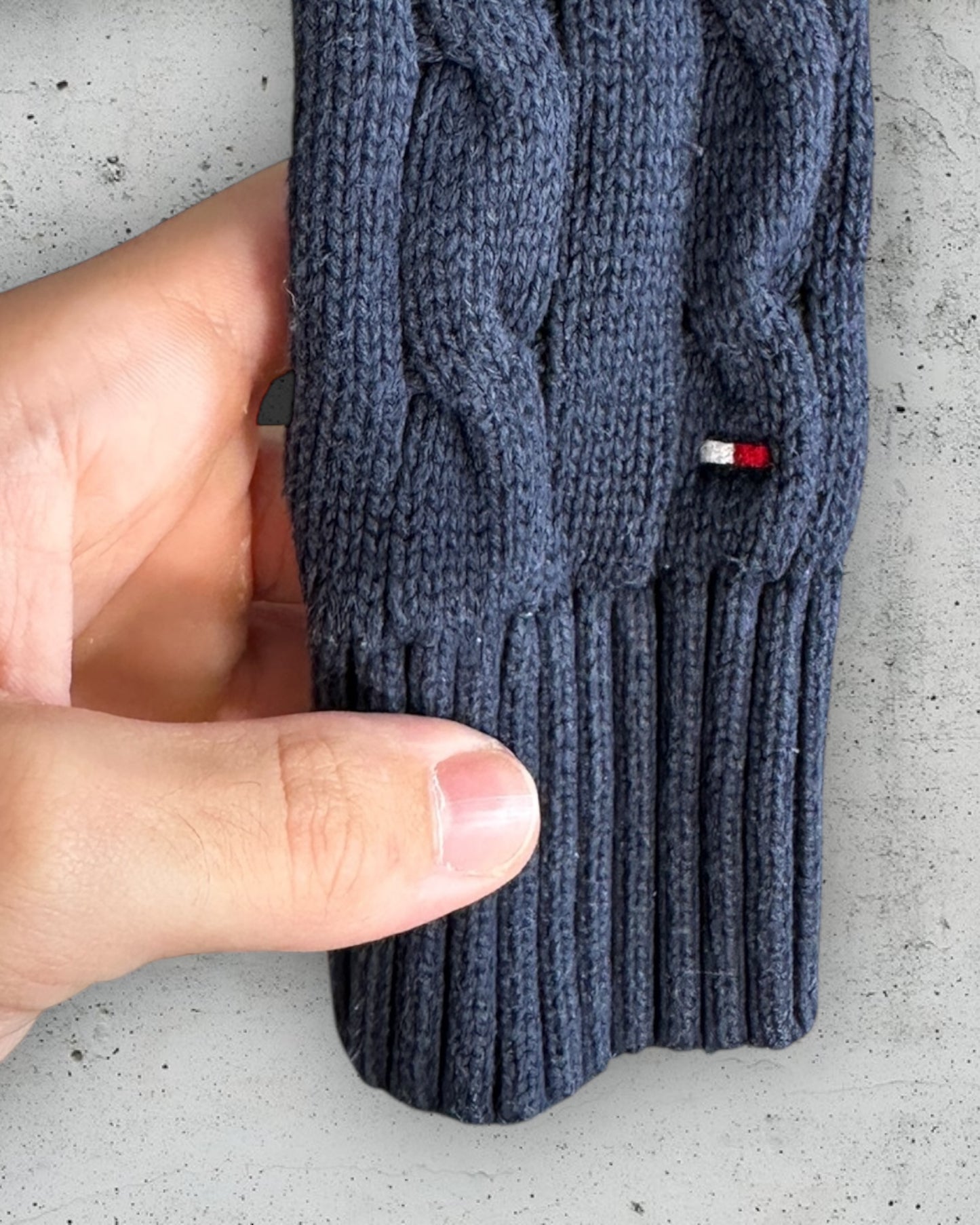Pull col V torsadé Tommy Hilfiger XXS